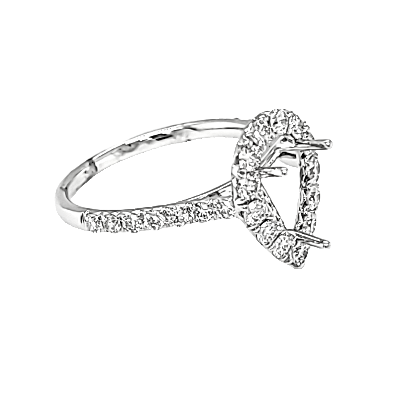18K White Gold 0.88ct Diamond Pear-shaped Engagement Ring Setting 11006934 | Shin Brothers* 18K White Gold 0.88ct Diamond Pear-shaped Engagement Ring Setting 11006934 | Shin Brothers*