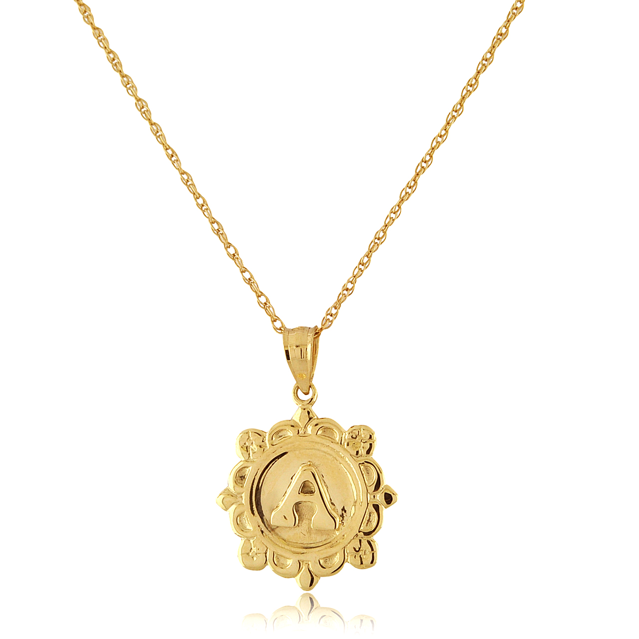 14K Yellow Gold Initial "A" Charm 50003655 | Shin Brothers*