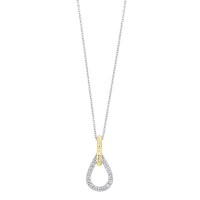 14K Two Tone Gold 0.15ct Diamond Pendant With 18" Chain 31000971 | Shin Brothers*