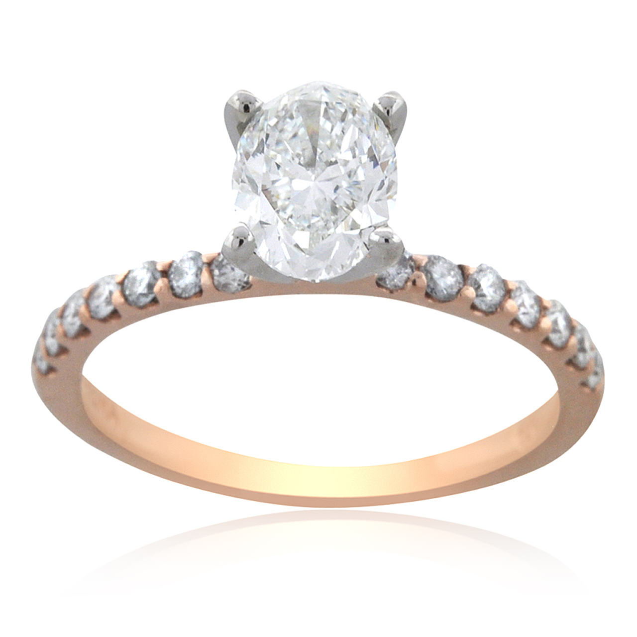 14K Pink Gold 1.29 ctw Diamond Engagement Ring 11006377 | Shin Brothers* 14K Pink Gold 1.29 ctw Diamond Engagement Ring 11006377 | Shin Brothers*