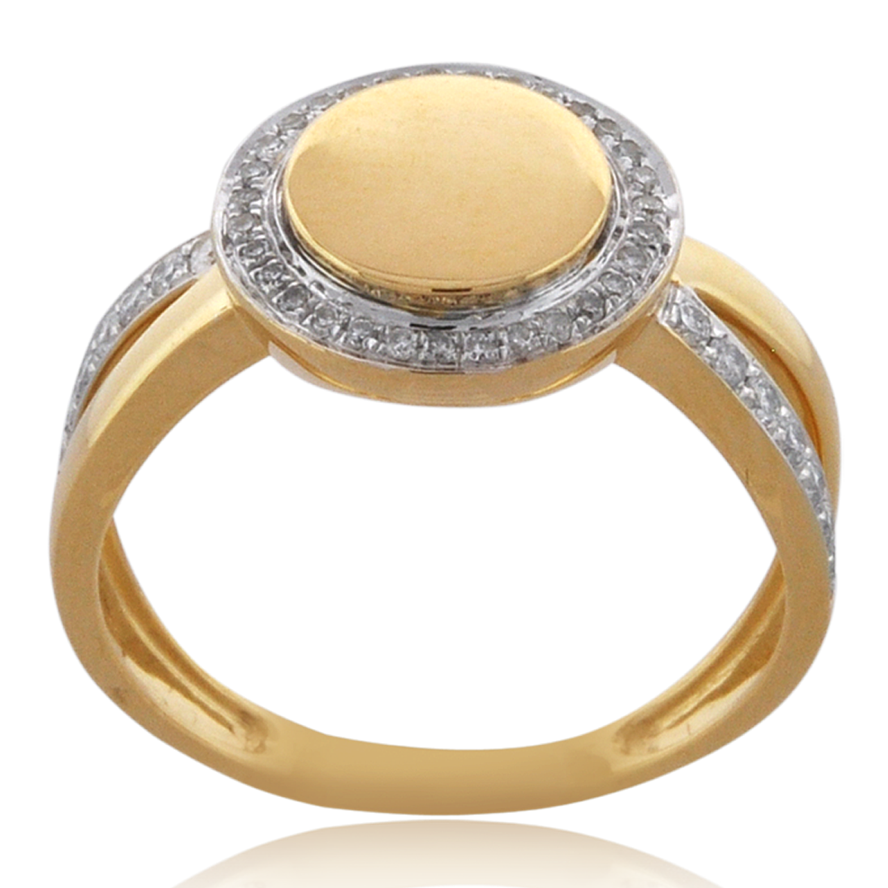 14K Yellow Gold Engravable Diamond Ring 11006407 | Shin Brothers* 14K Yellow Gold Engravable Diamond Ring 11006407 | Shin Brothers*