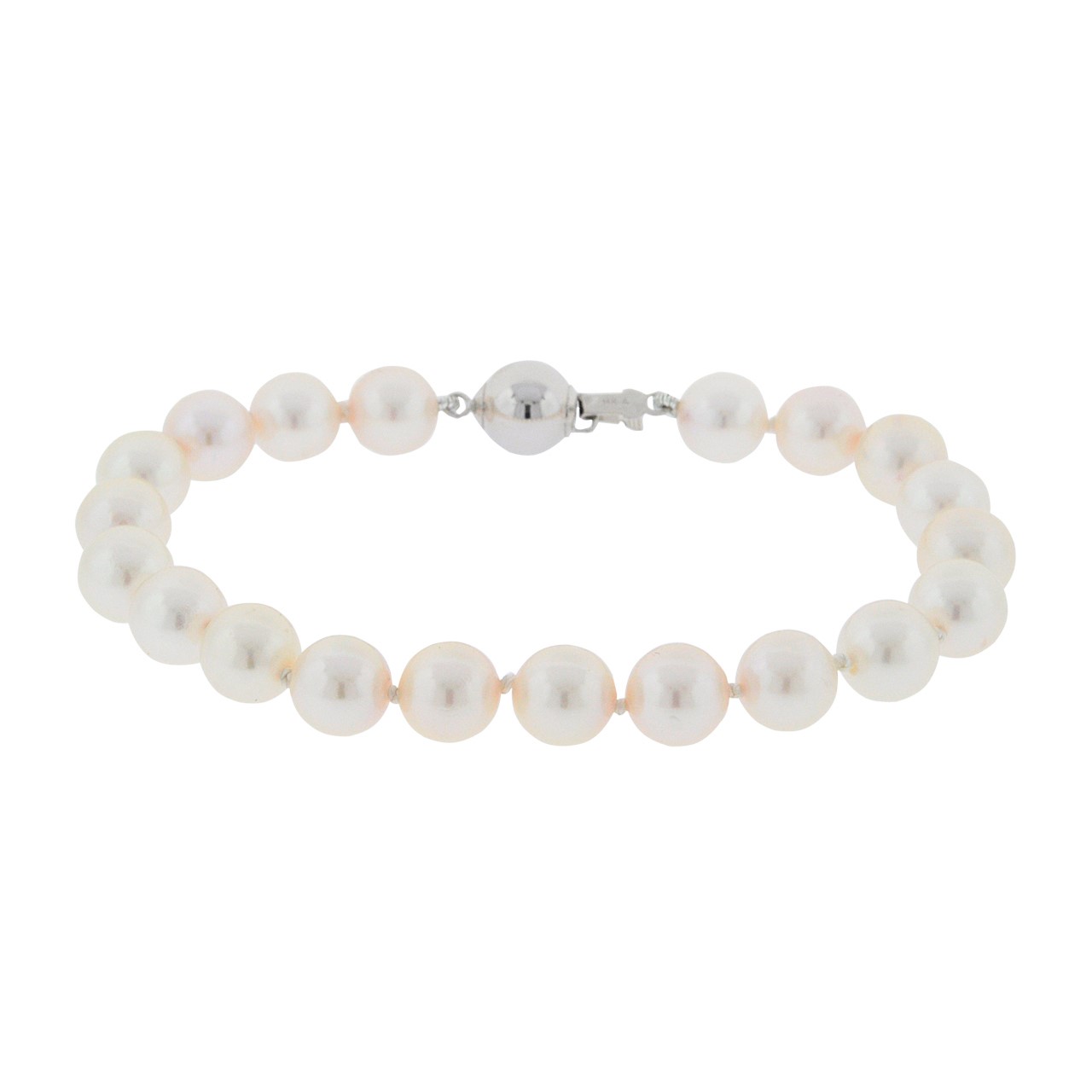 Cultured Pearl Bracelet with 14K White Gold Clasp 22000829 | Shin Brothers*