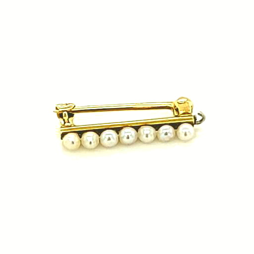 14K Yellow Gold Pearl Pin 50002701| Shin Brothers* 