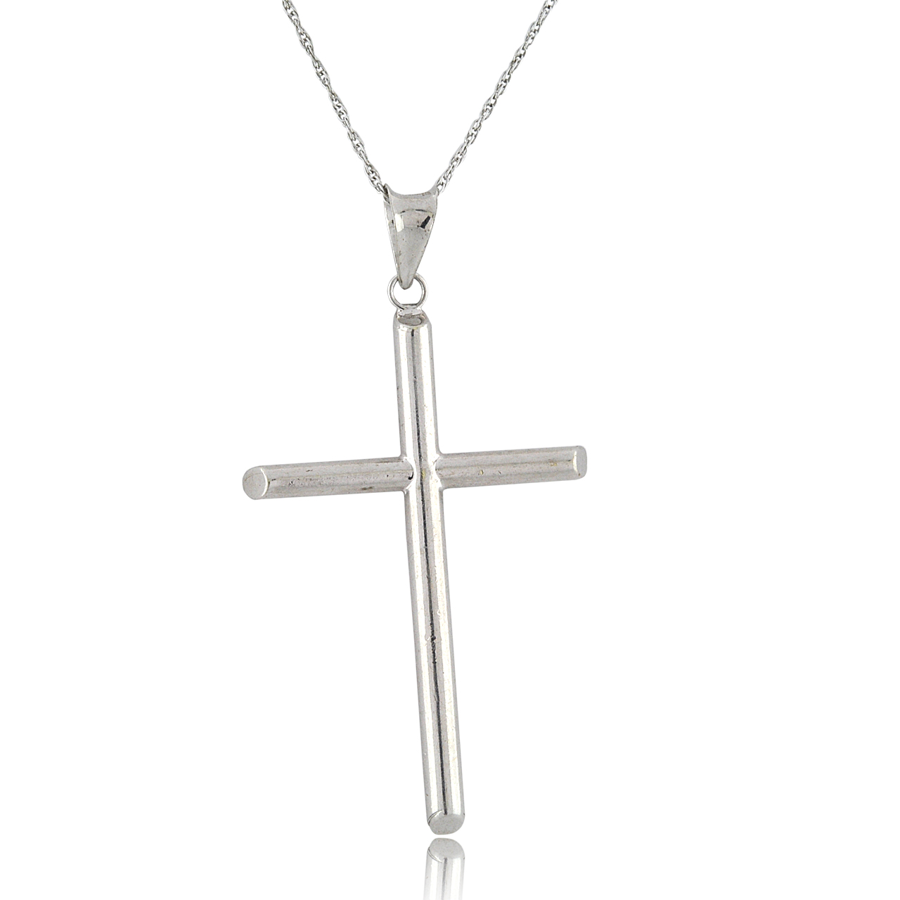 14K White Gold Cross Charm 50003726 | Shin Brothers* 14K White Gold Cross Charm 50003726 | Shin Brothers*