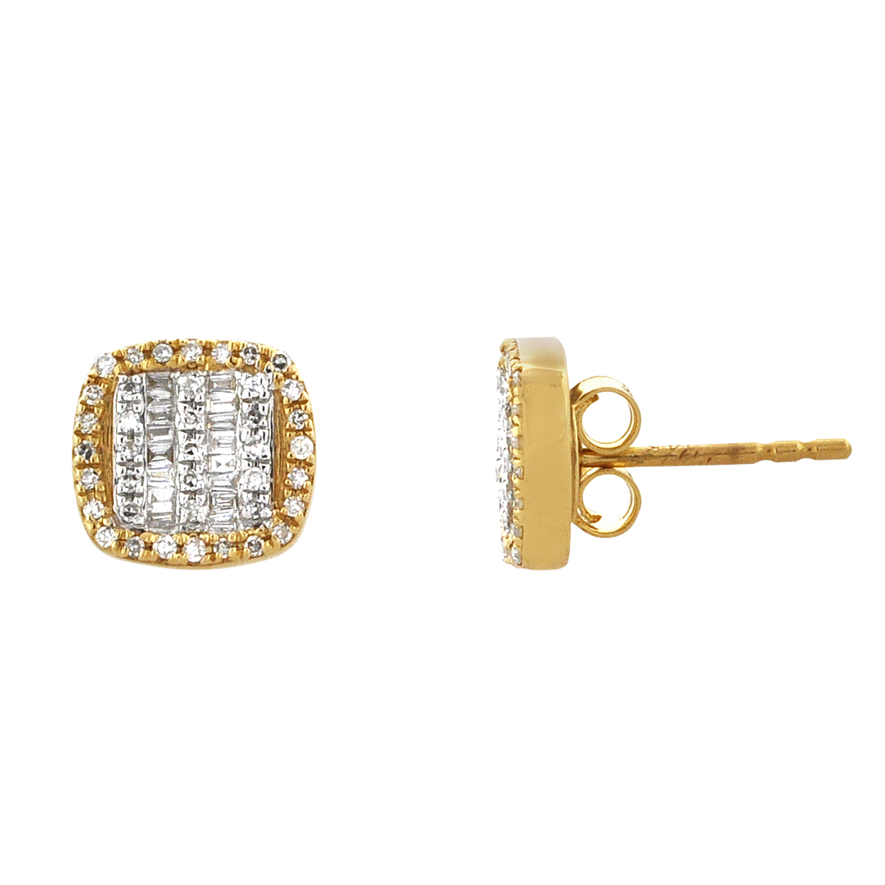 14K Yellow Gold Diamond Earrings 41002424 | Shin Brothers* 14K Yellow Gold Diamond Earrings 41002424 | Shin Brothers*
