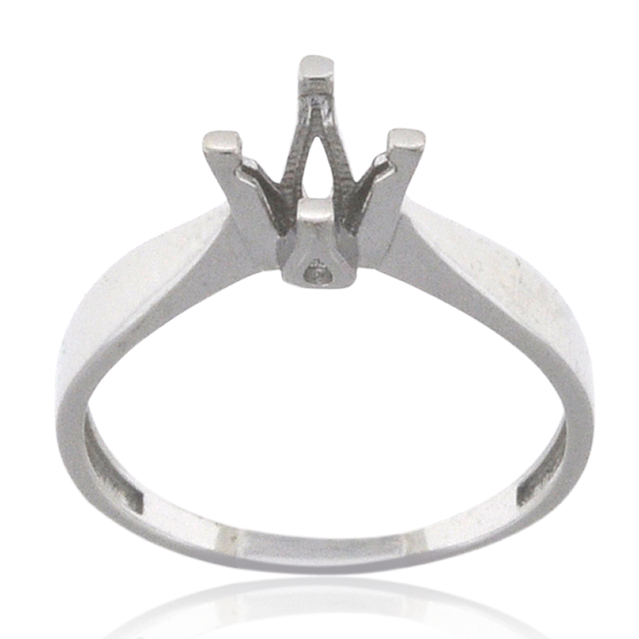 14K White Gold Solitaire Engagement Ring Prong Setting 10017601 | Shin Brothers* 14K White Gold Solitaire Engagement Ring Prong Setting 10017601 | Shin Brothers*