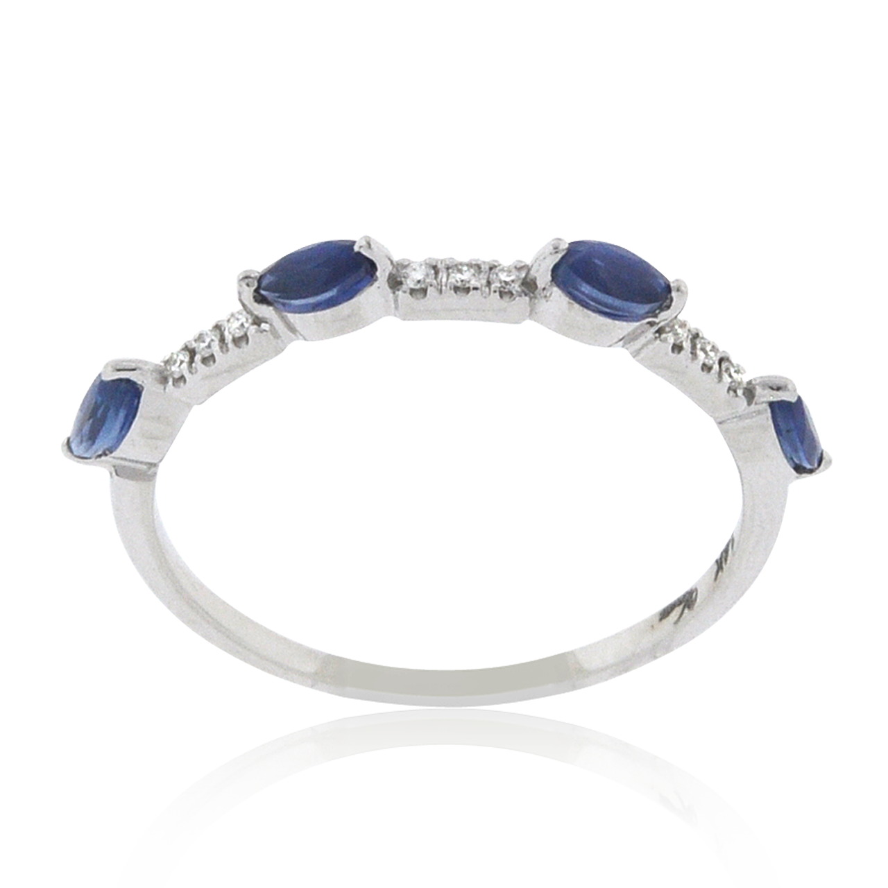 14K White Gold Sapphire Diamond Ring 12002895 | Shin Brothers* 14K White Gold Sapphire Diamond Ring 12002895 | Shin Brothers*