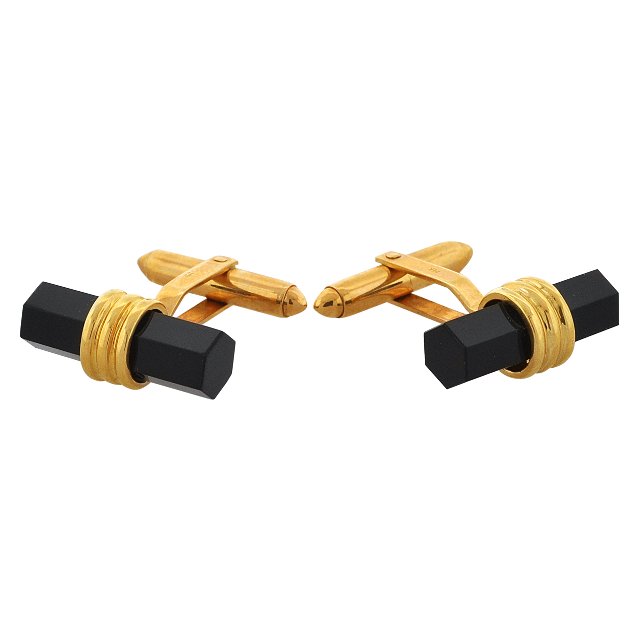 14K Yellow Gold Onyx Cufflinks 89910010 | Shin Brothers* 14K Yellow Gold Onyx Cufflinks 89910010 | Shin Brothers*