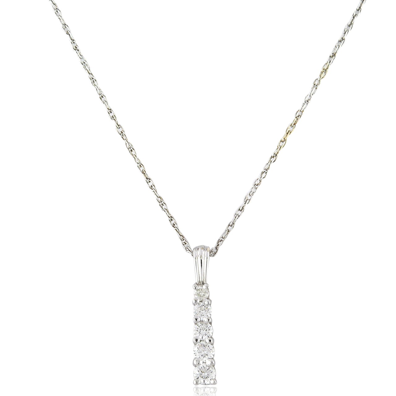 14K White Gold Diamond Journey Charm 51002025 | Shin Brothers*