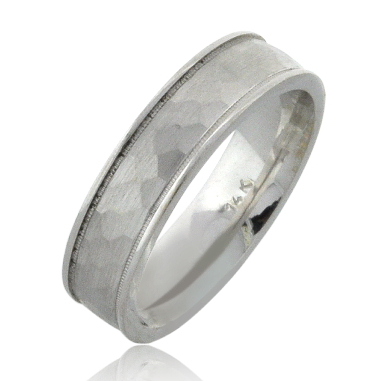 14K White Gold Comfort-Fit Wedding Band 10016064 | Shin Brothers* 14K White Gold Comfort-Fit Wedding Band 10016064 | Shin Brothers*