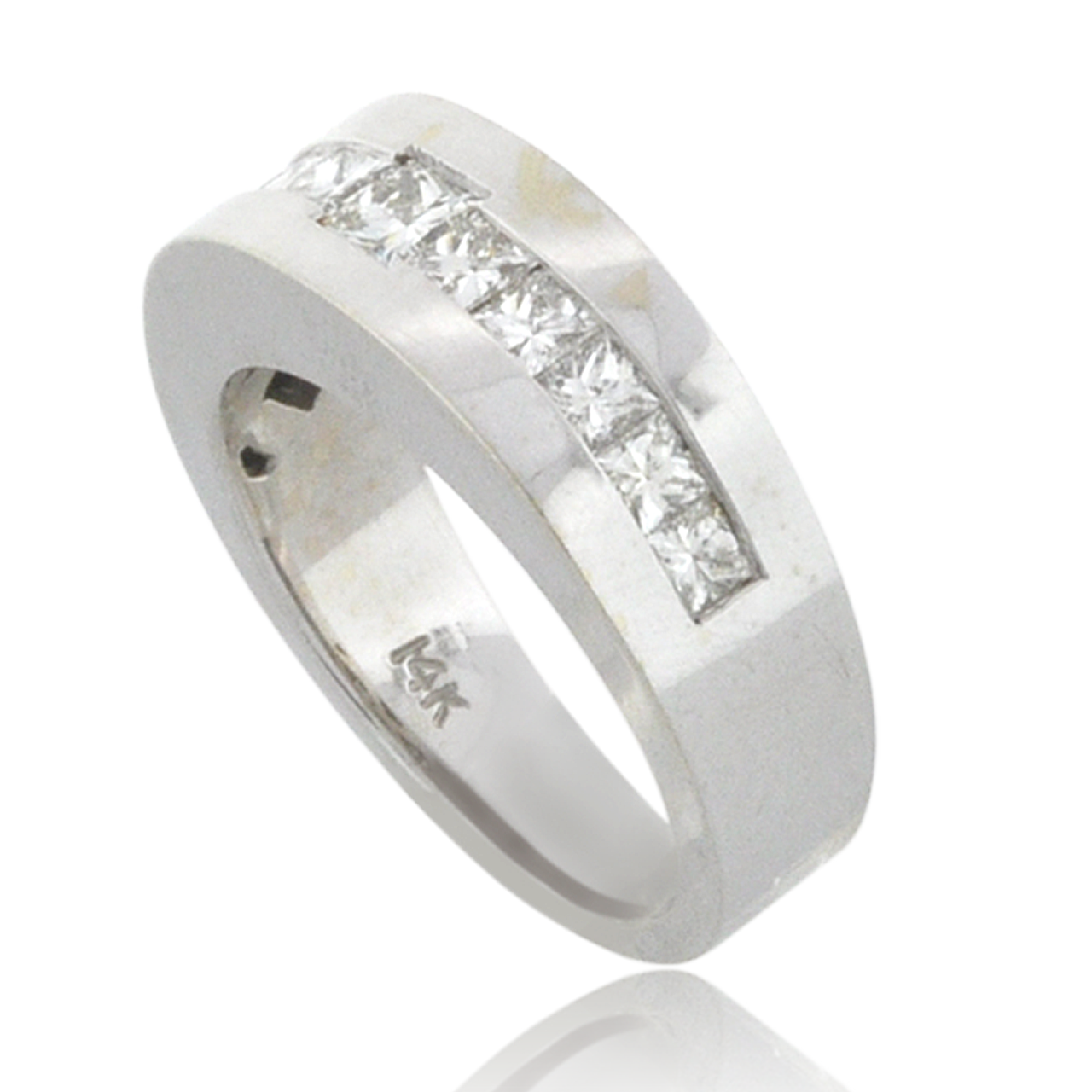 14K White Gold Diamond Band 11001961 | Shin Brothers* 14K White Gold Diamond Band 11001961 | Shin Brothers*