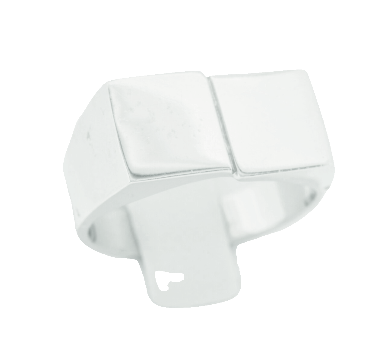 14K White Gold Engravable Signal Ring 10016158 | Shin Brothers*