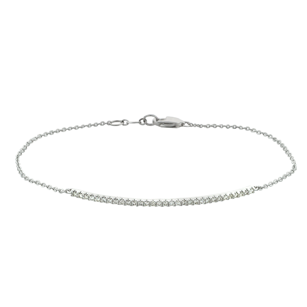 14K White Gold Diamond Bar Bracelet 21000811 | Shin Brothers* 14K White Gold Diamond Bar Bracelet 21000811 | Shin Brothers*