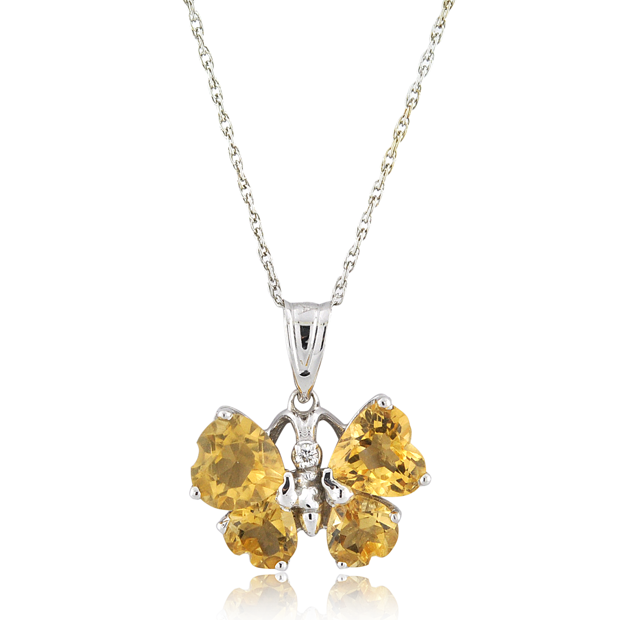 14K Yellow Gold Citrine Butterfly Charm 52002158 | Shin Brothers* 14K Yellow Gold Citrine Butterfly Charm 52002158 | Shin Brothers*