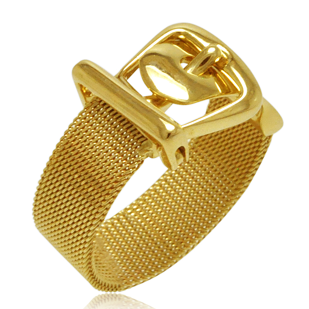 14K Yellow Gold Adjustable Belt Buckle 