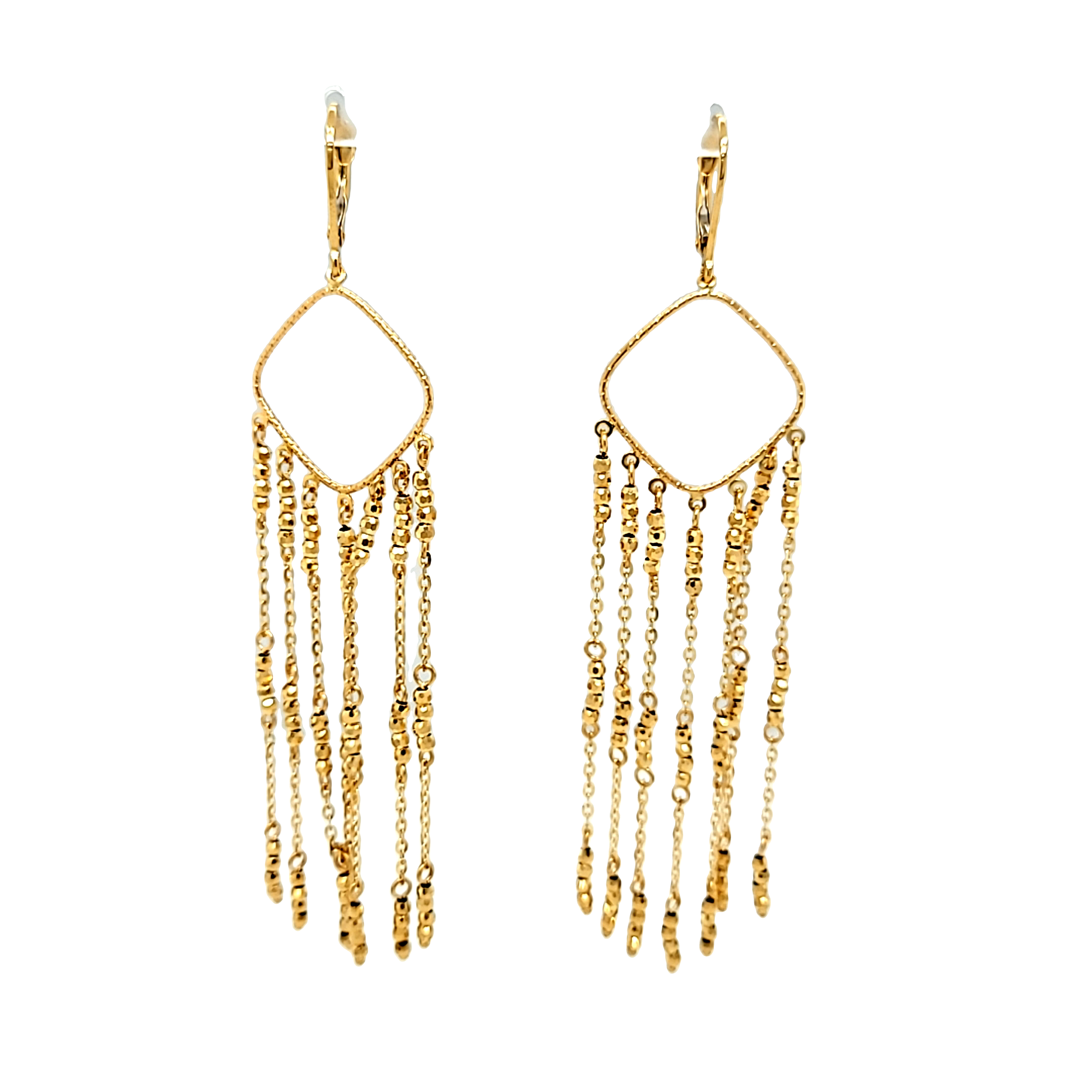 14K Yellow Gold Multi Strand Chandelier Drop Earrings 40002891 | Shin Brothers* 