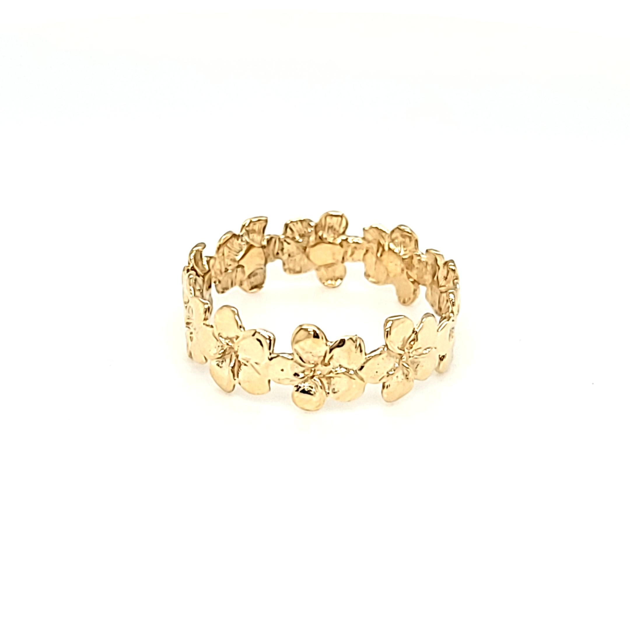 14K Yellow Gold Flower Band 10017668 | Shin Brothers* 14K Yellow Gold Flower Band 10017668 | Shin Brothers*