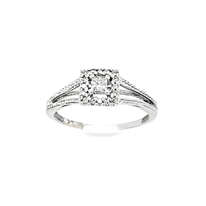 10K White Gold Diamond Promise Ring 19000249 | Shin Brothers* 10K White Gold Diamond Promise Ring 19000249 | Shin Brothers*