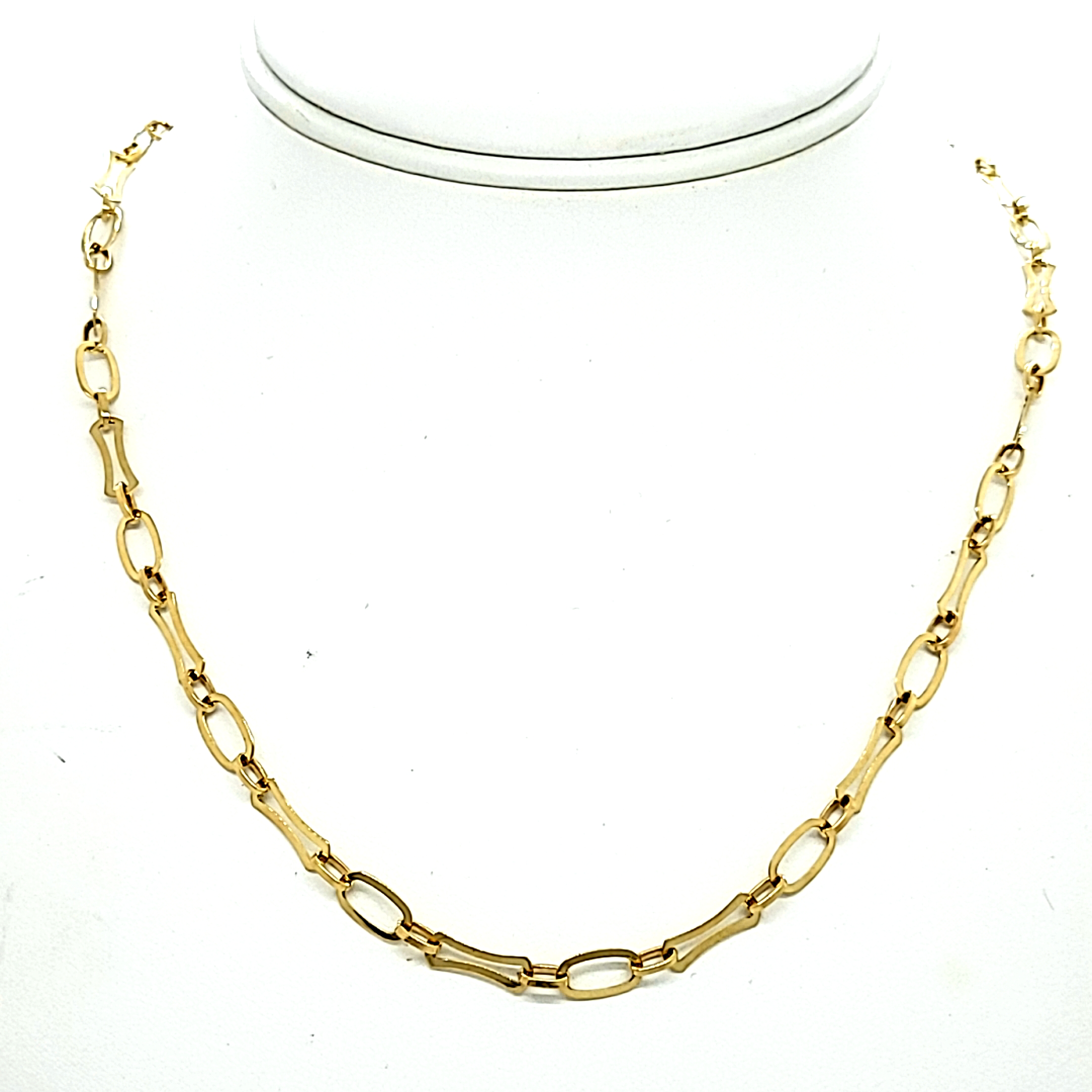 14K Yellow Gold Fancy Paperclip Link Chain 30004000 | Shin Brothers* 14K Yellow Gold Fancy Paperclip Link Chain 30004000 | Shin Brothers*