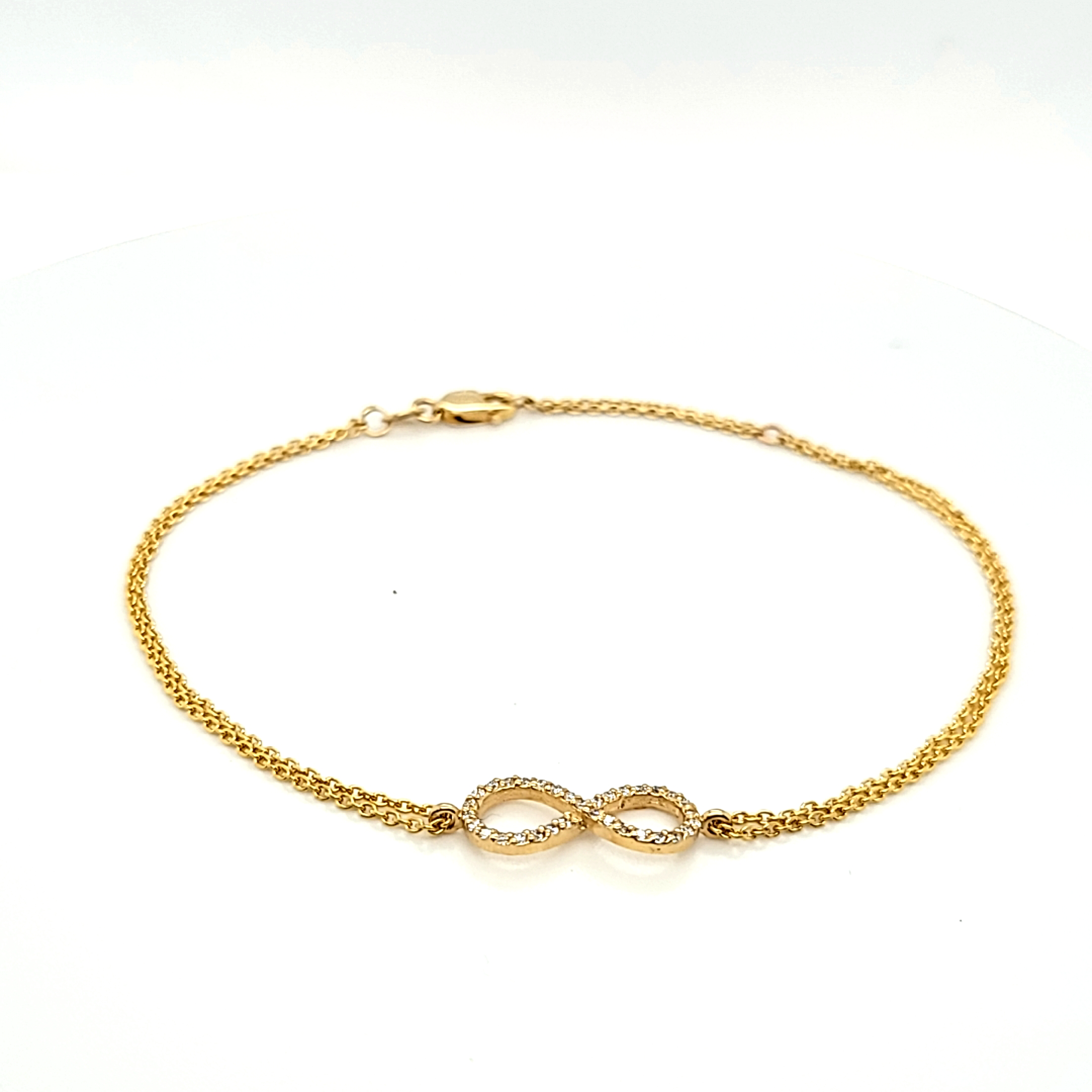 14K Yellow Gold Diamond Infinity Bracelet 21000629 | Shin Brothers* 14K Yellow Gold Diamond Infinity Bracelet 21000629 | Shin Brothers*