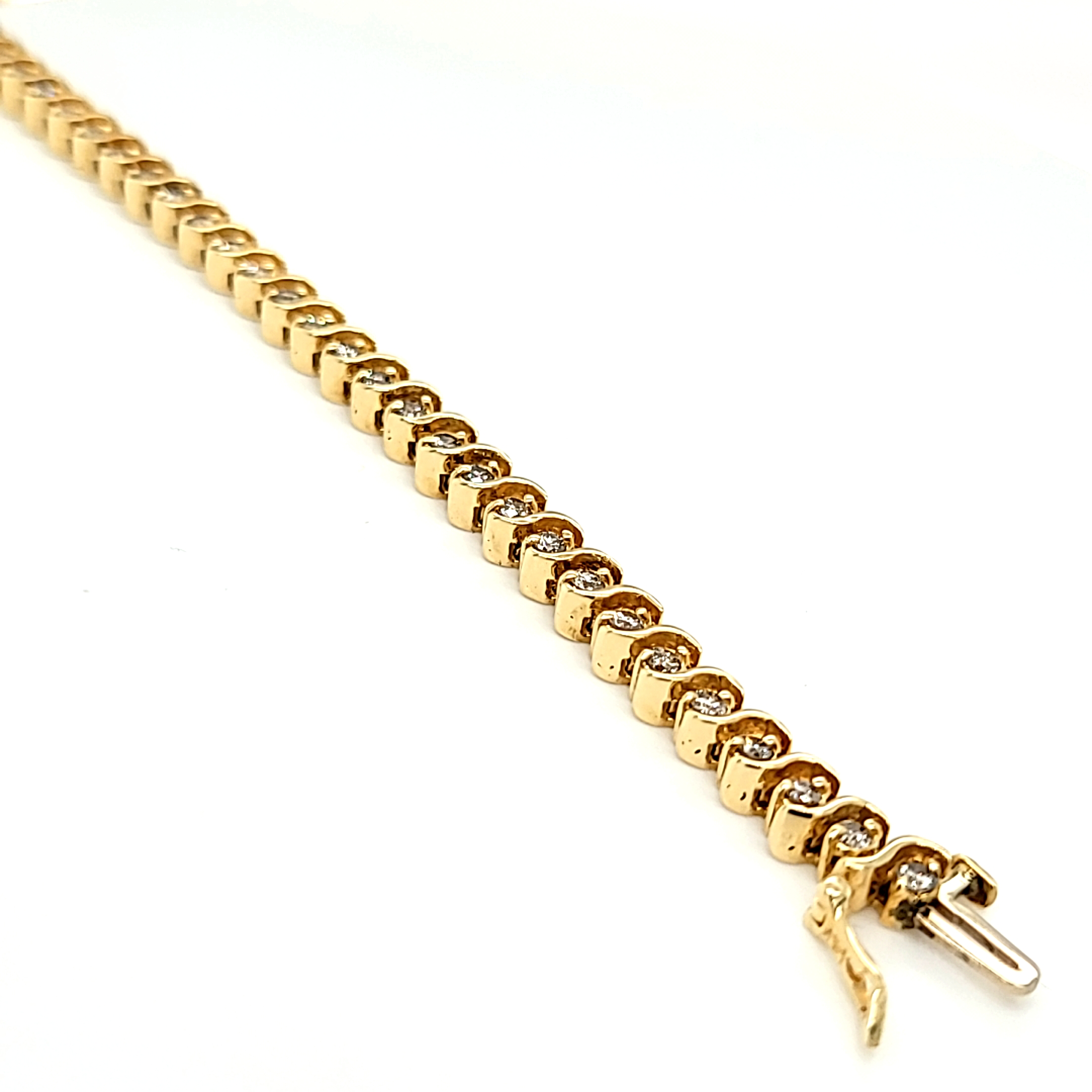 14K Yellow Gold 7" Diamond Tennis Bracelet 21000833 | Shin Brothers* 