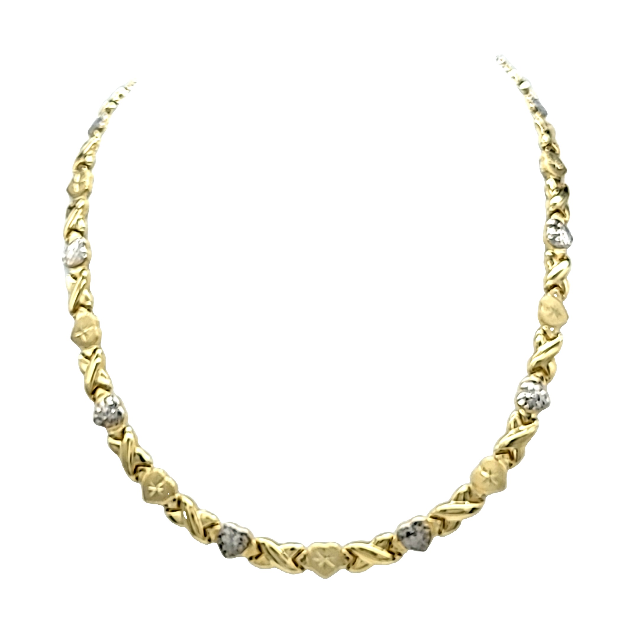 14K Two Tone Gold Hugs and Kisses 