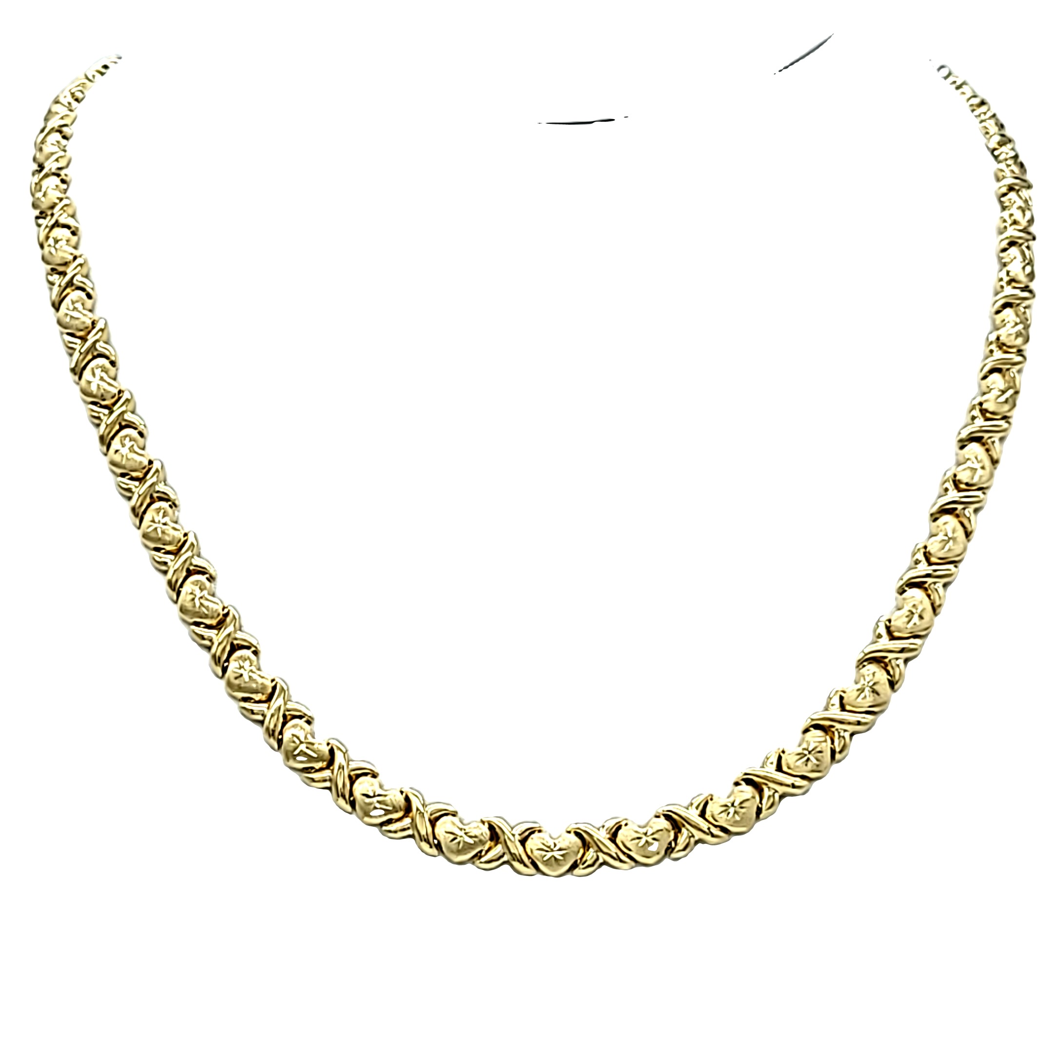 14K Yellow Gold Hugs and Kisses 