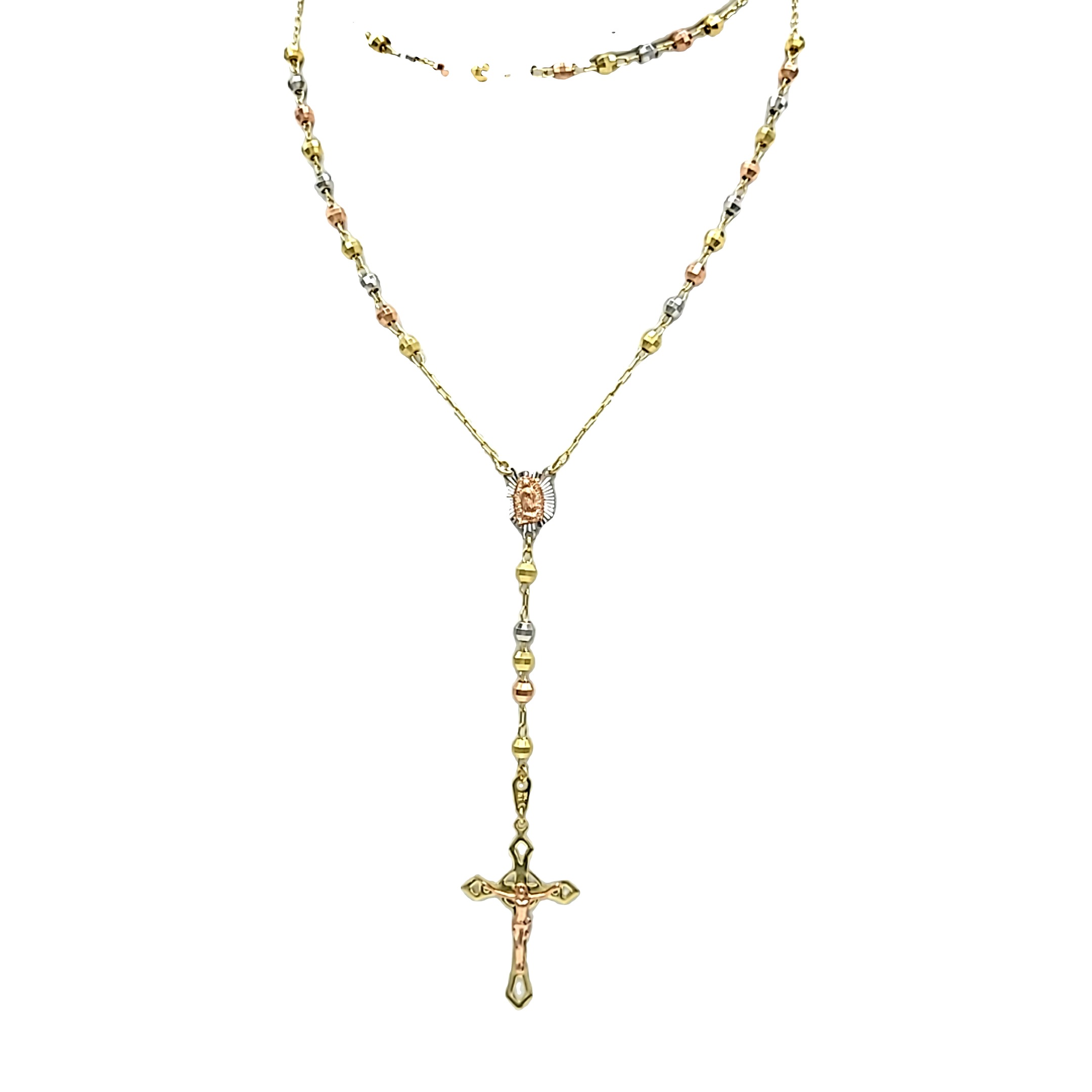 18k Gold Plated Rosary for Lady  Rosarios, Collares dorados, Rosario de oro