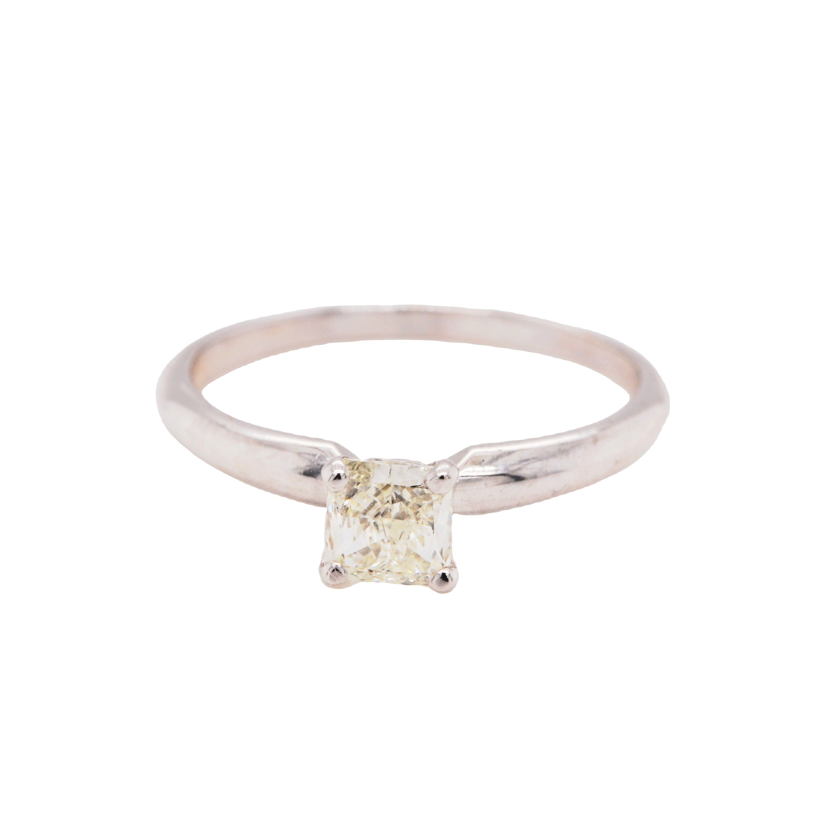 14K White Gold Solitaire Princess Cut Diamond Engagement Ring 11006693 | Shin Brothers* 14K White Gold Solitaire Princess Cut Diamond Engagement Ring 11006693 | Shin Brothers*