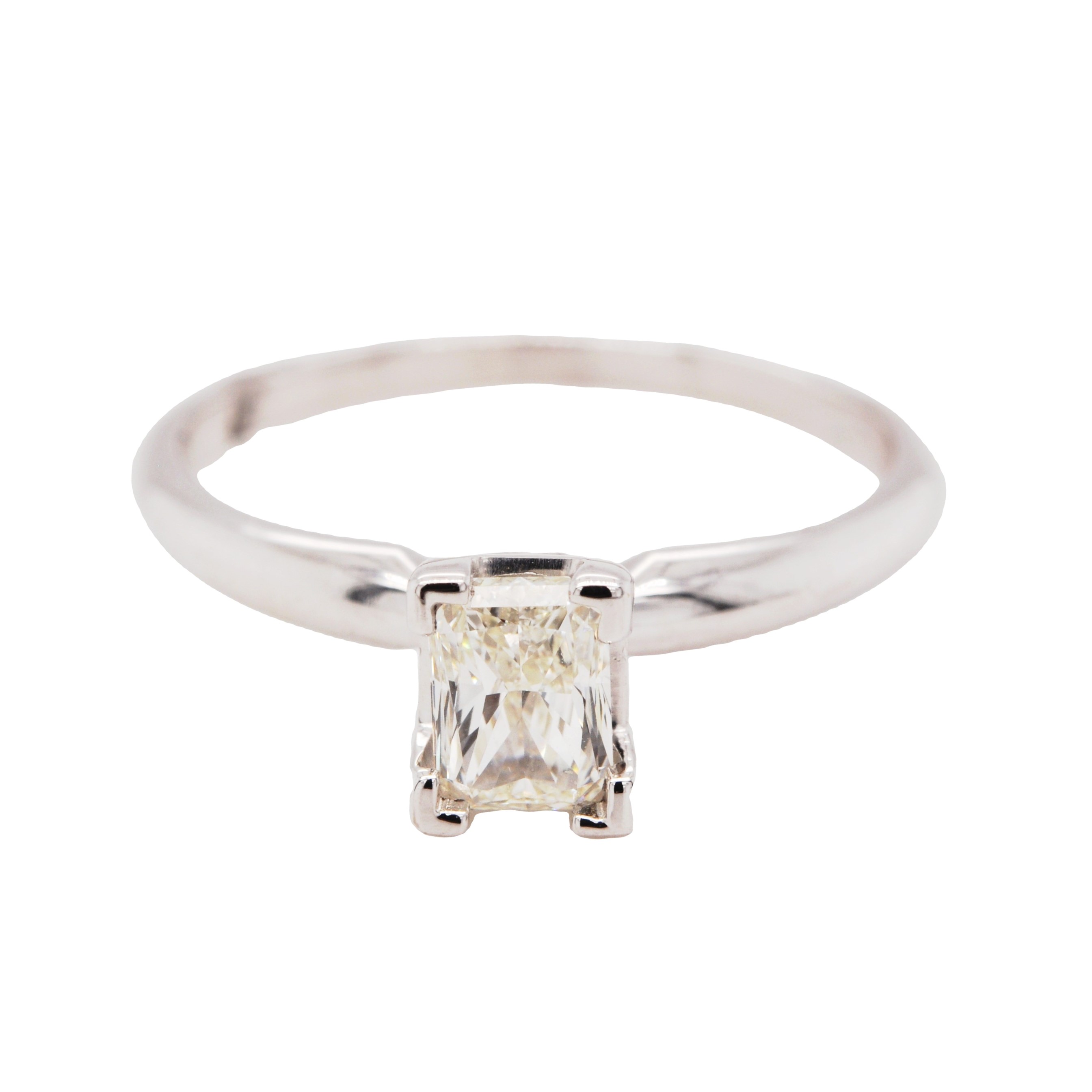 14K White Gold 1/2 ctw Radiant Diamond Engagement Ring 11006689 | Shin Brothers*