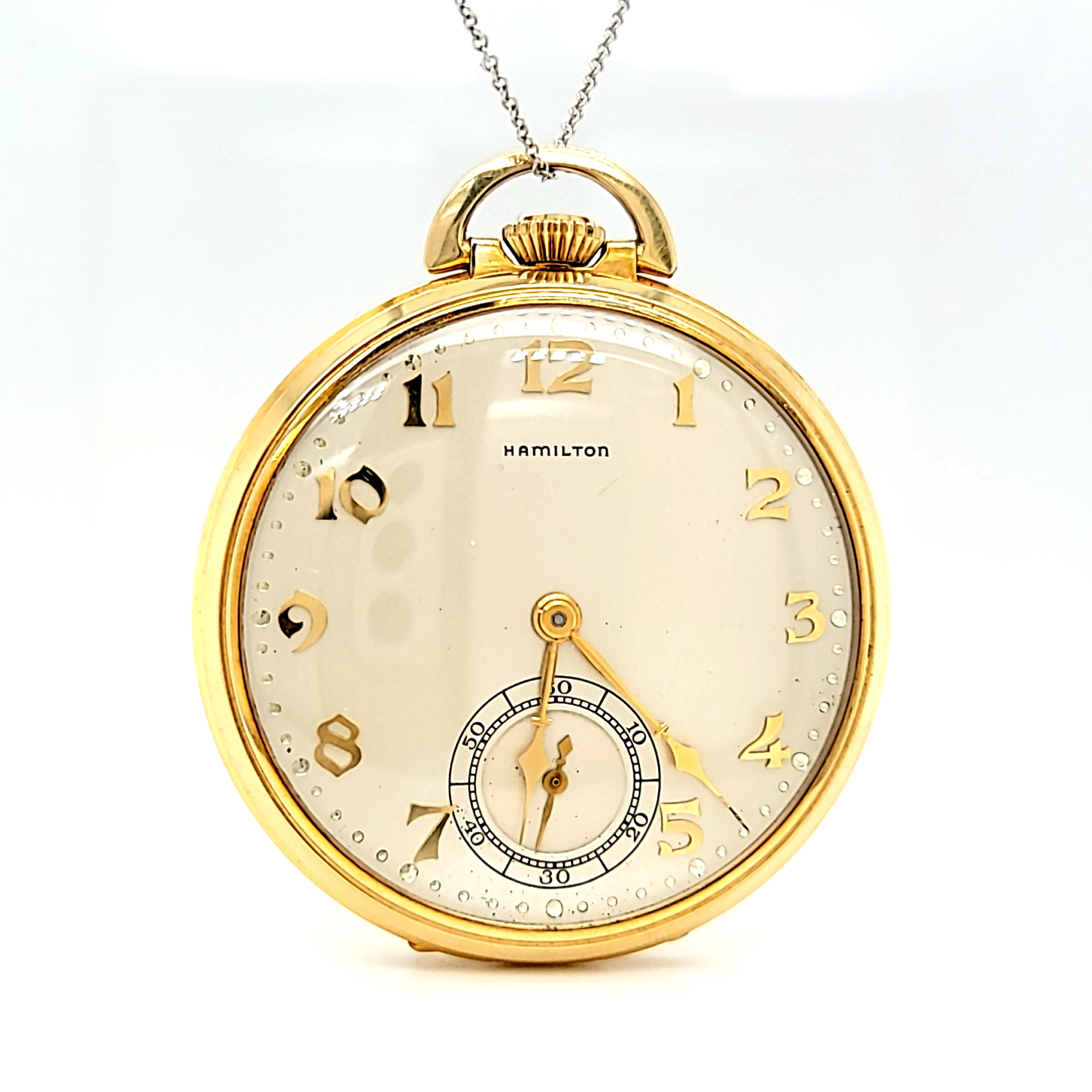 Preowned 14K Yellow Gold Hamilton Pocket Watch | Shin Brothers