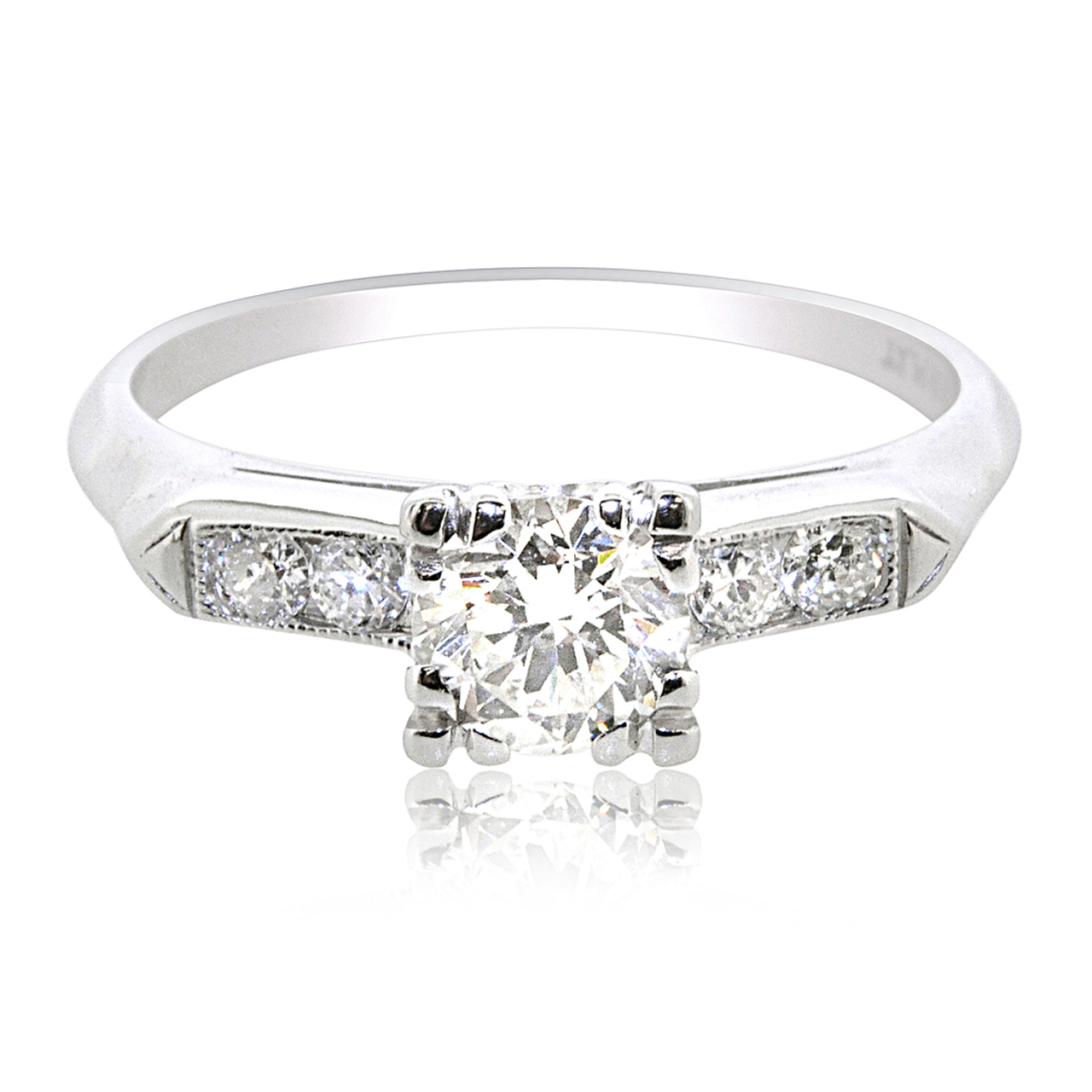 Platinum Round Diamond Ring 11005727 | Shin Brothers* Platinum Round Diamond Ring 11005727 | Shin Brothers*