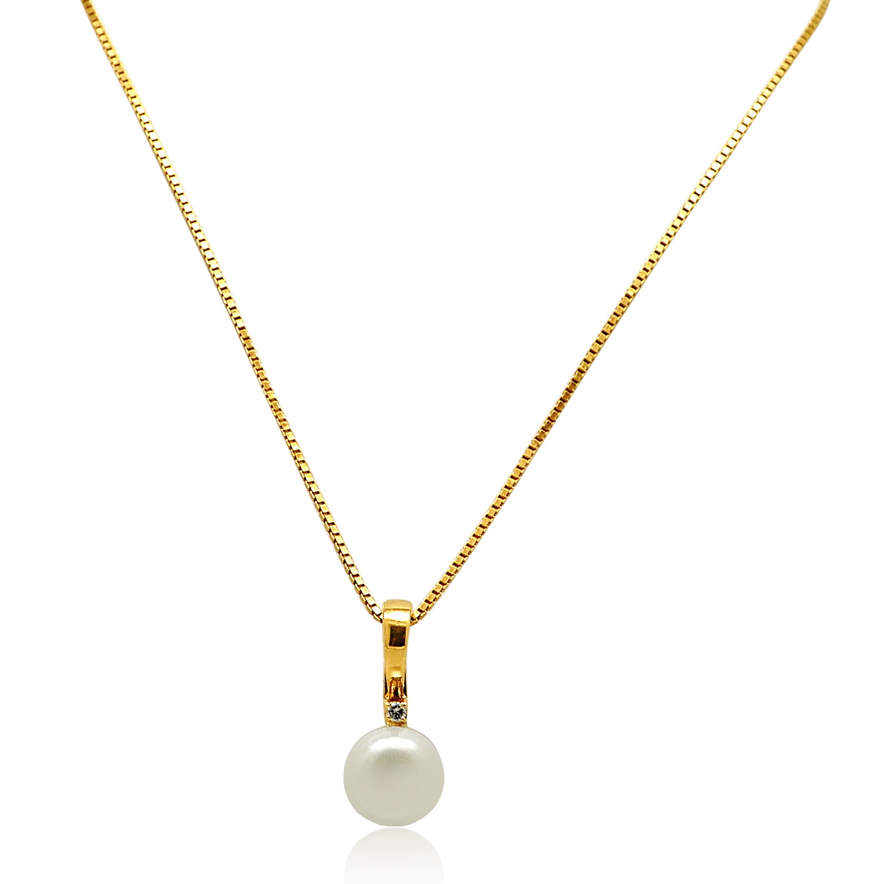 14K Yellow Gold Pearl/Diamond Charm 52001944 | Shin Brothers* 14K Yellow Gold Pearl/Diamond Charm 52001944 | Shin Brothers*
