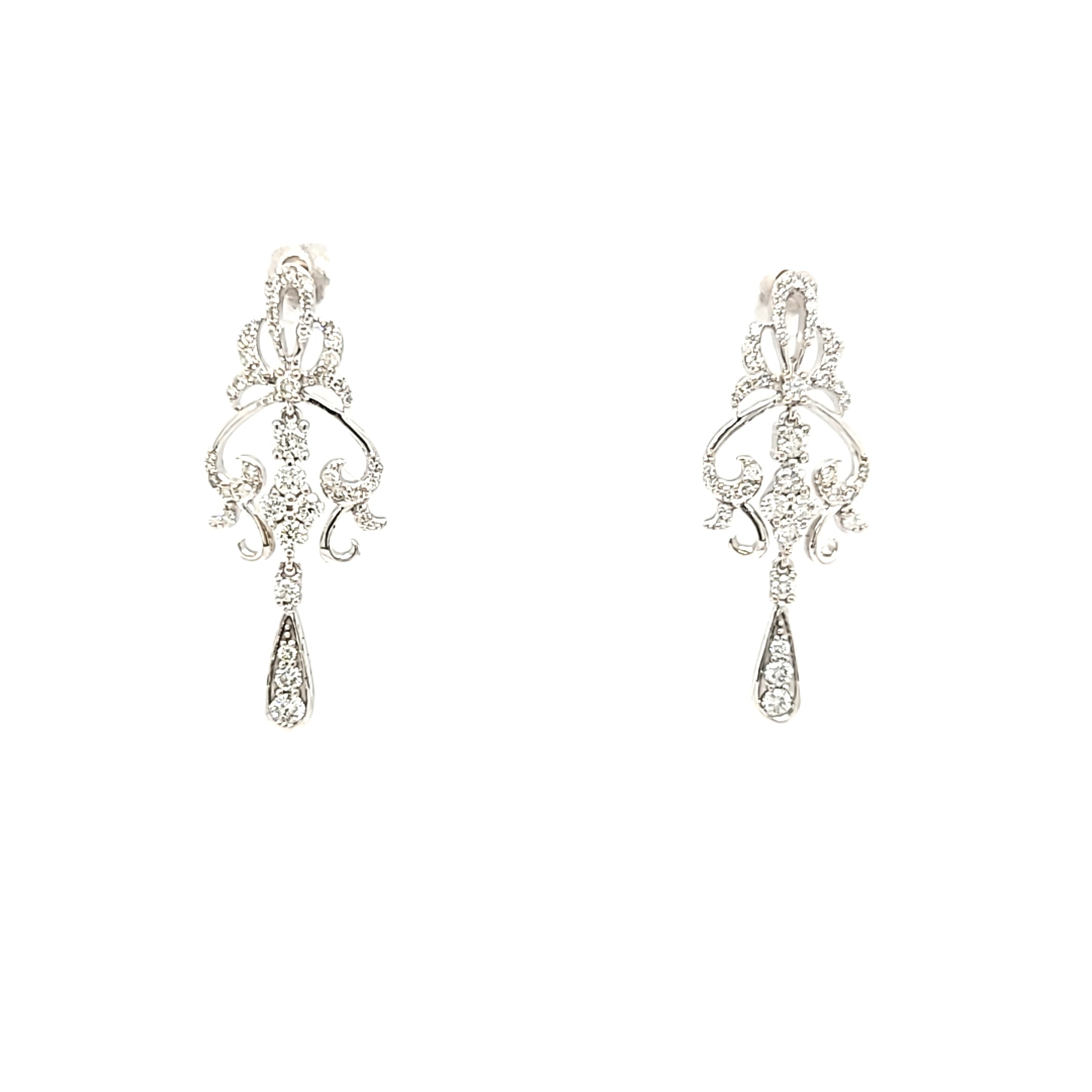 14K White Gold Diamond Drop Earrings 41002545 | Shin Brothers* 14K White Gold Diamond Drop Earrings 41002545 | Shin Brothers*