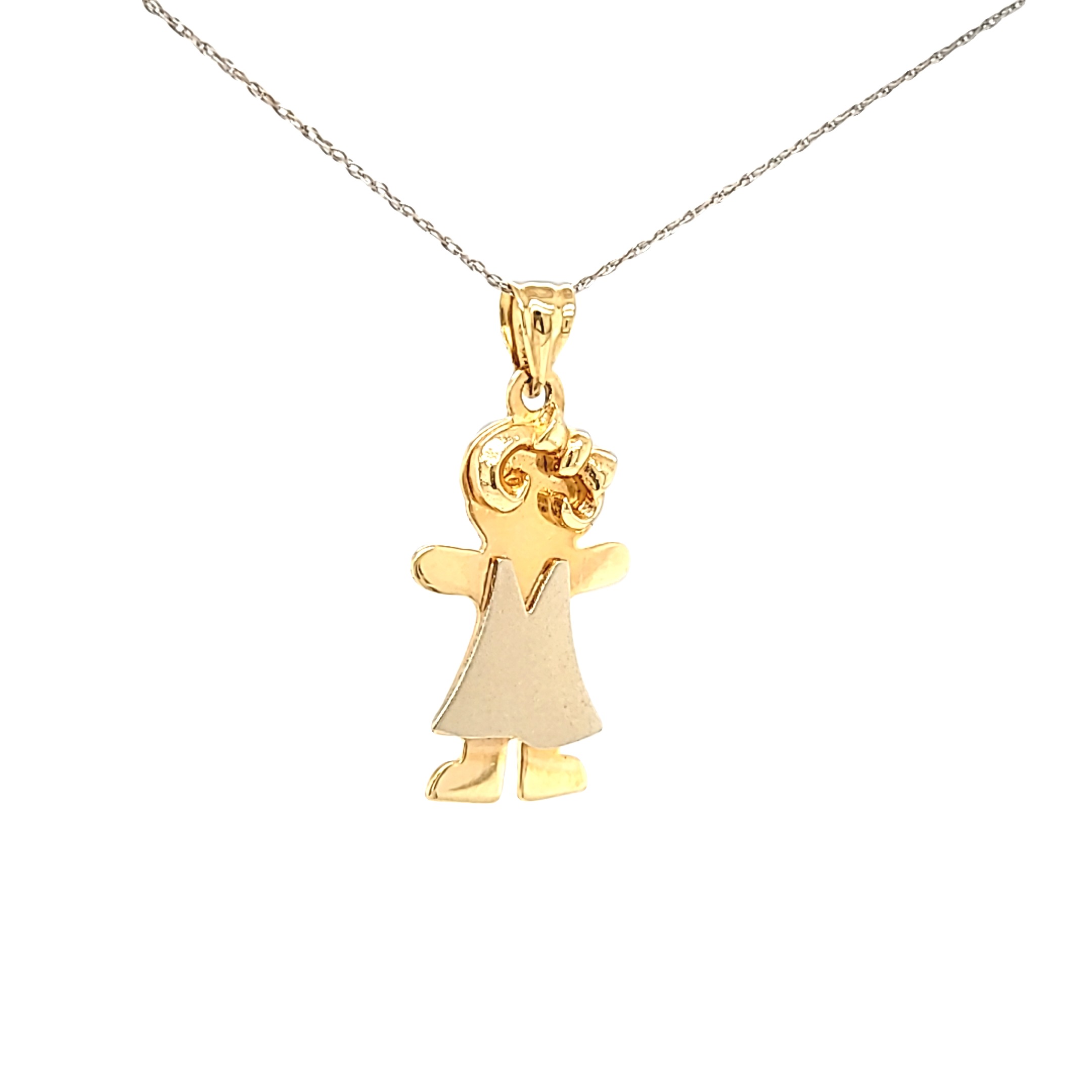 14K Two Tone Gold Girl Charm 50000840 | Shin Brothers*