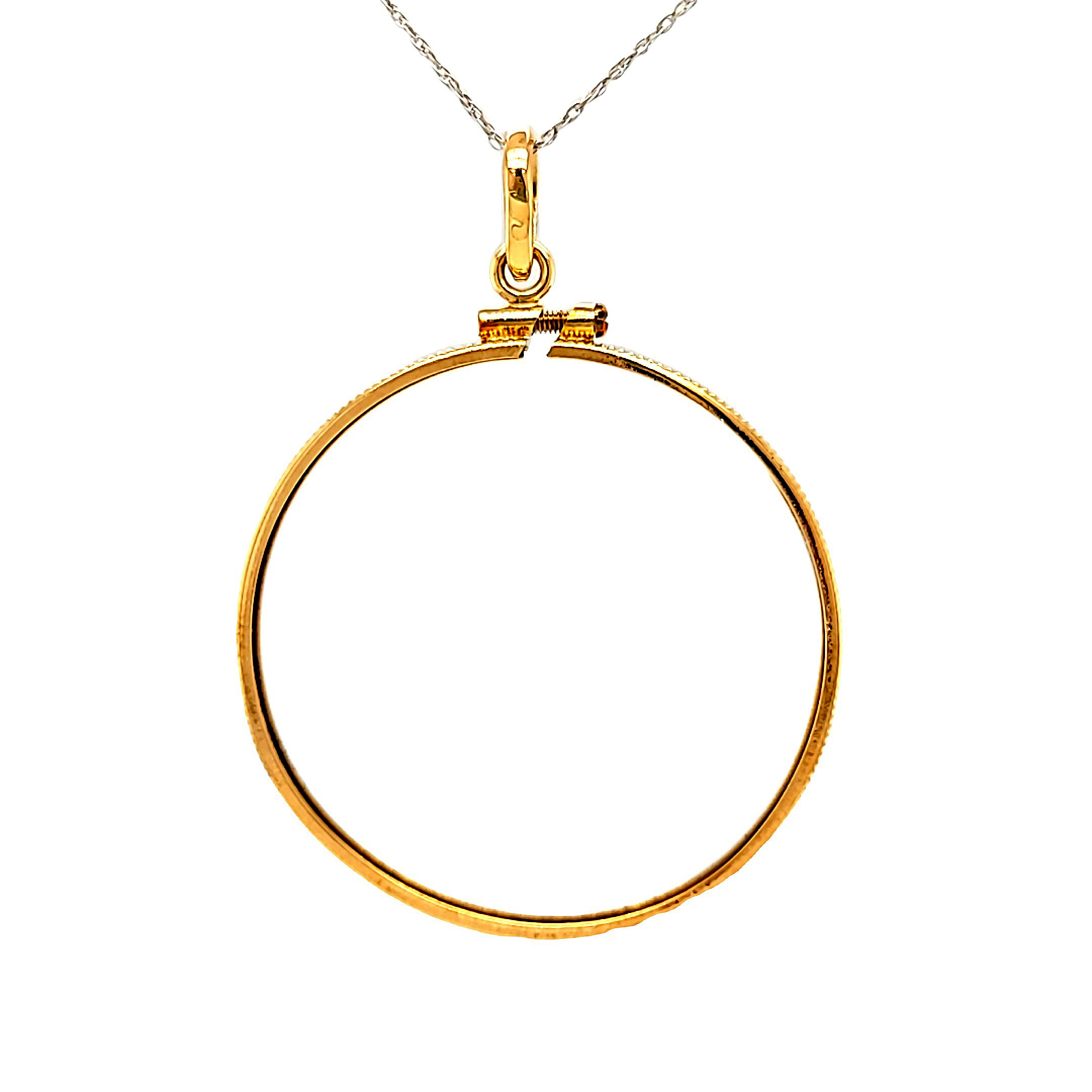 14K Yellow Gold 33mm Coin Holder 50003931 | Shin Brothers* 14K Yellow Gold 33mm Coin Holder 50003931 | Shin Brothers*