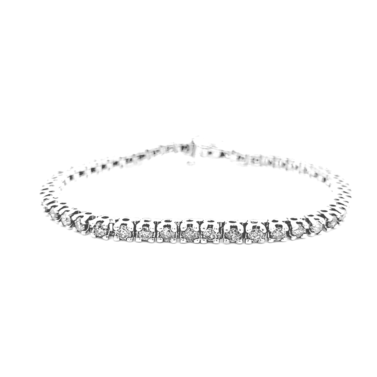 14K White Gold 3 3/4 ctw Diamond Tennis Bracelet 21000850 | Shin Brothers*