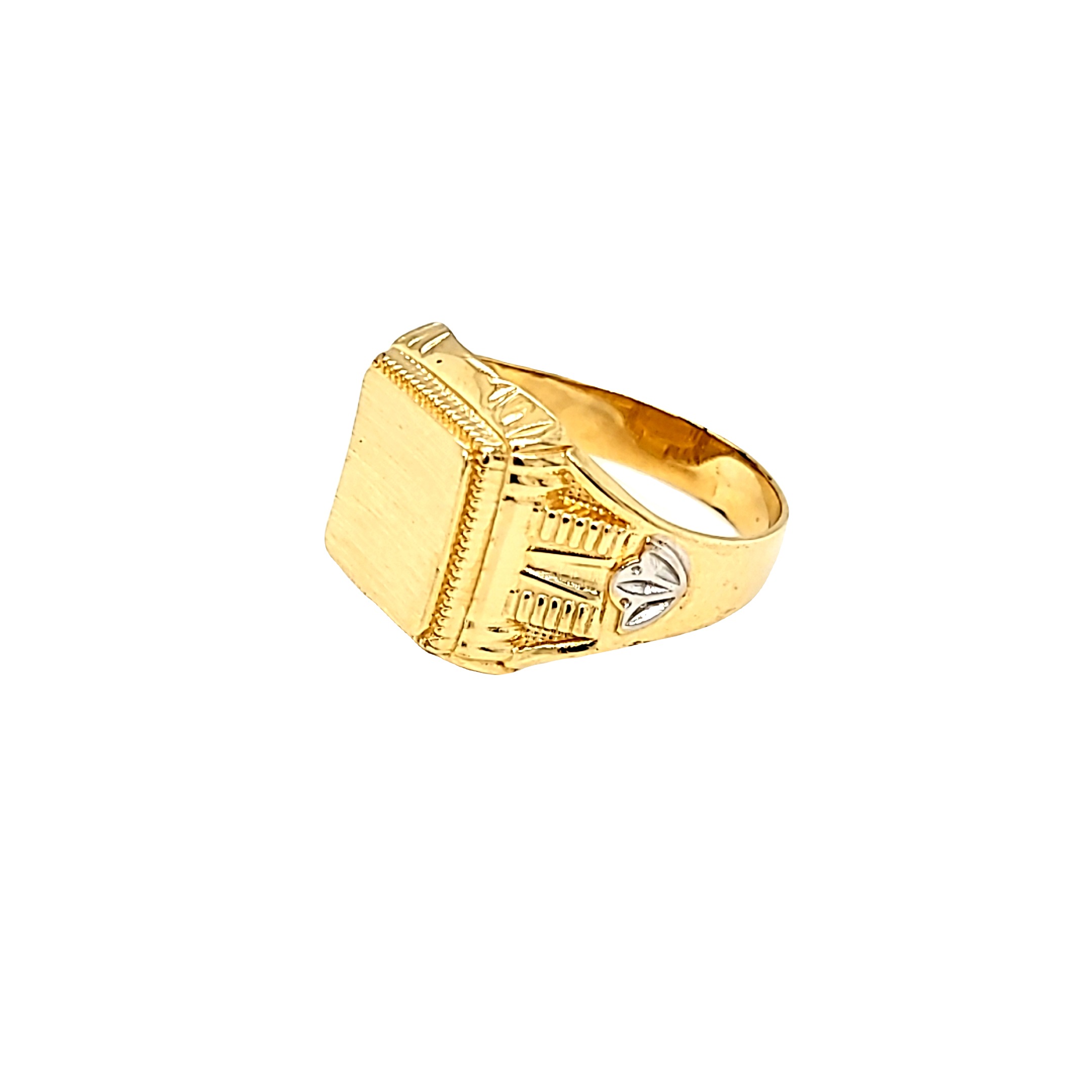 14K Yellow Gold Size12 Man's Signet Ring 10017703 | Shin Brothers*