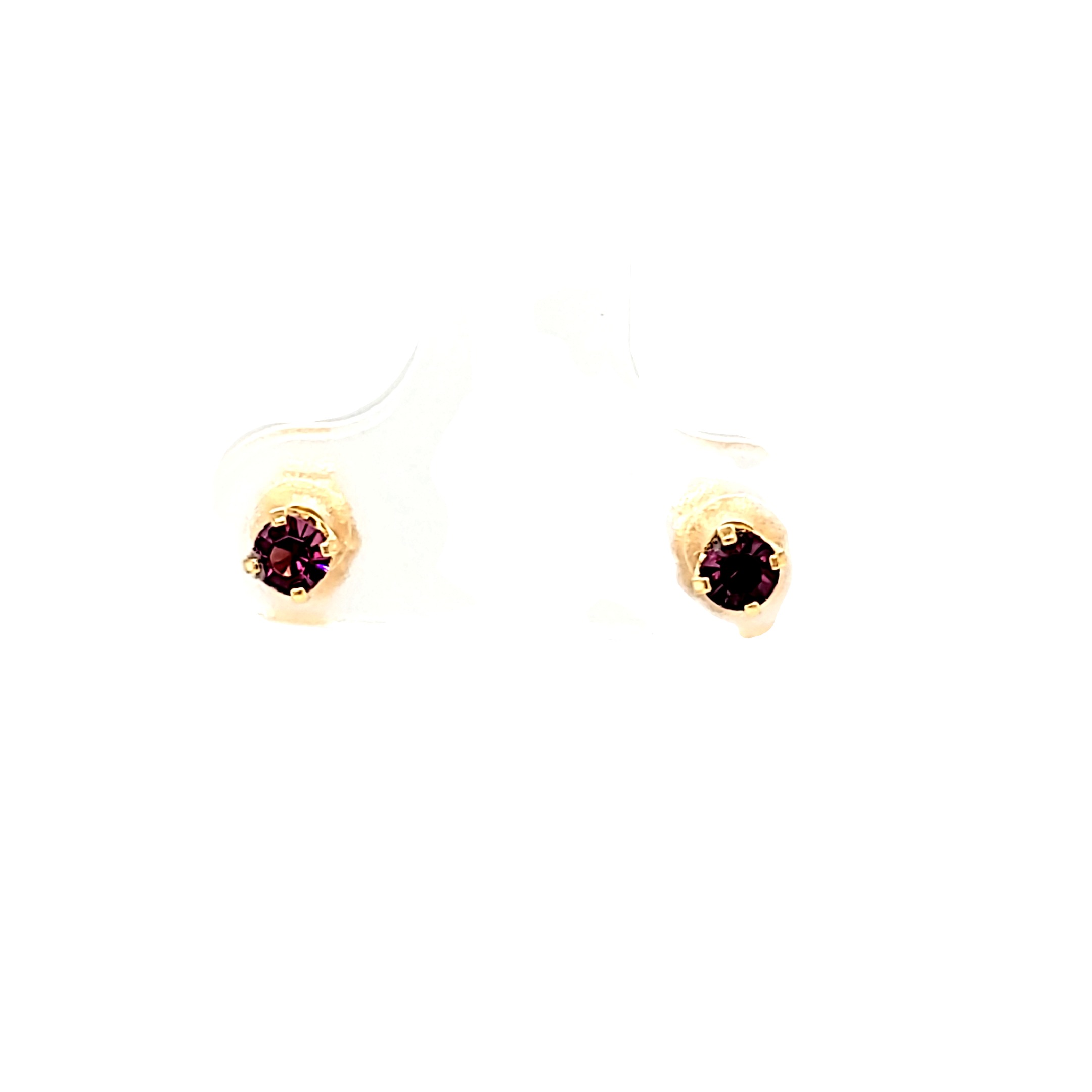 14K Yellow Gold Synthetic Alexandrite Stud Earrings 41002560 | Shin Brothers* 14K Yellow Gold Synthetic Alexandrite Stud Earrings 41002560 | Shin Brothers*