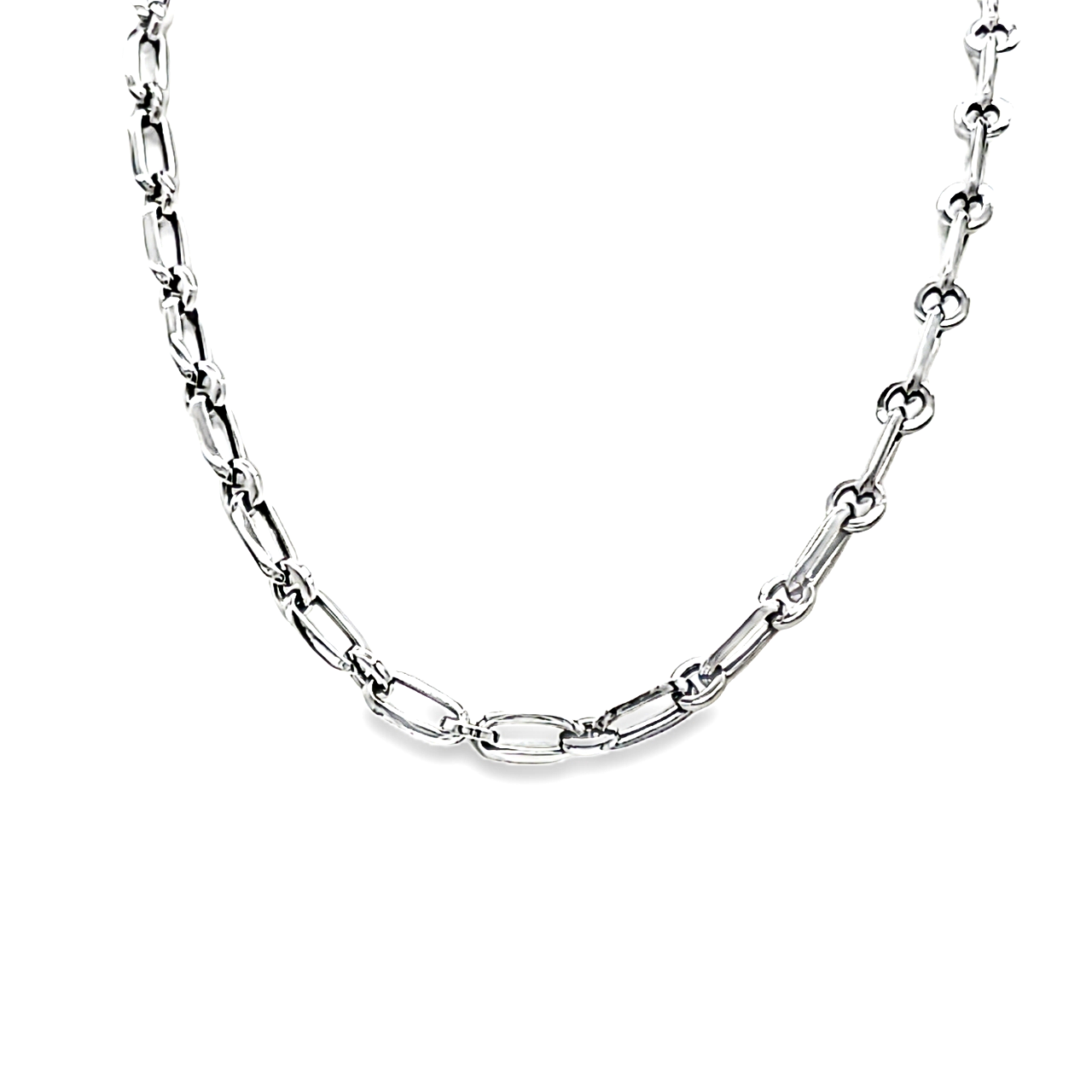14K White Gold Paperclip Chain 30001210 | Shin Brothers* 14K White Gold Paperclip Chain 30001210 | Shin Brothers*