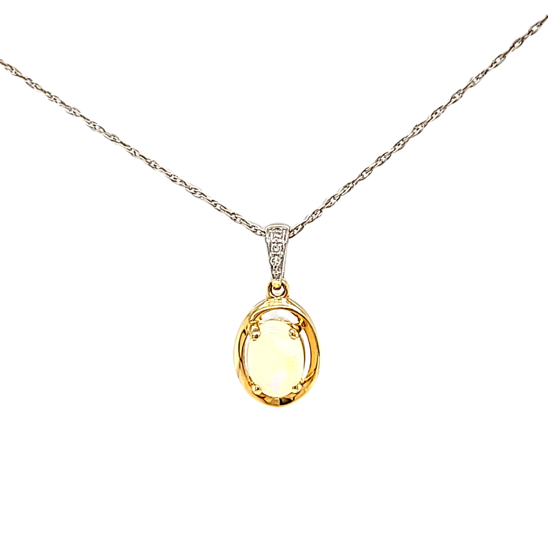 14K Yellow Gold Opal Diamond Charm 52001765 | Shin Brothers* 14K Yellow Gold Opal Diamond Charm 52001765 | Shin Brothers*