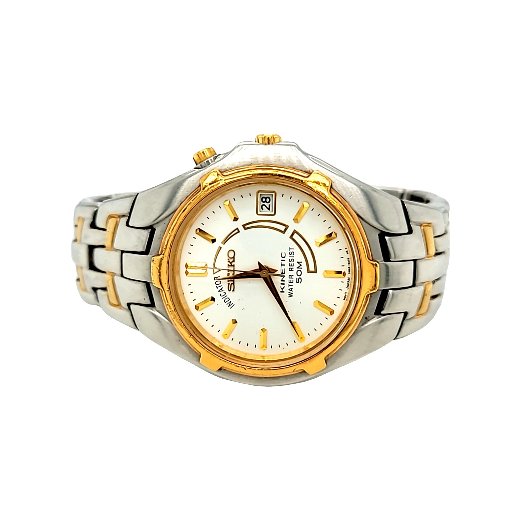 Seiko gold discount kinetic watch