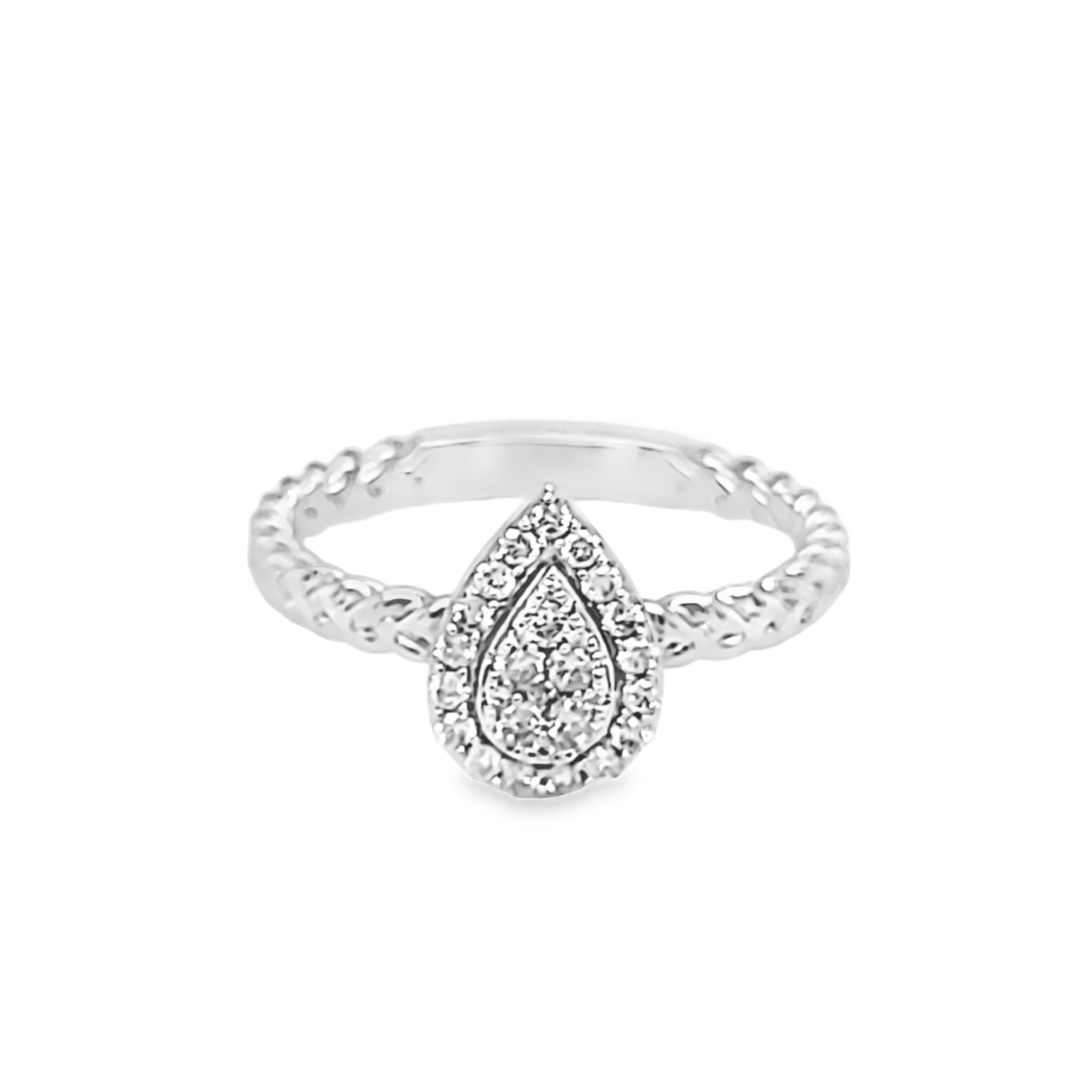 14K White Gold Diamond Teardrop Ring 11006793 | Shin Brothers* 14K White Gold Diamond Teardrop Ring 11006793 | Shin Brothers*