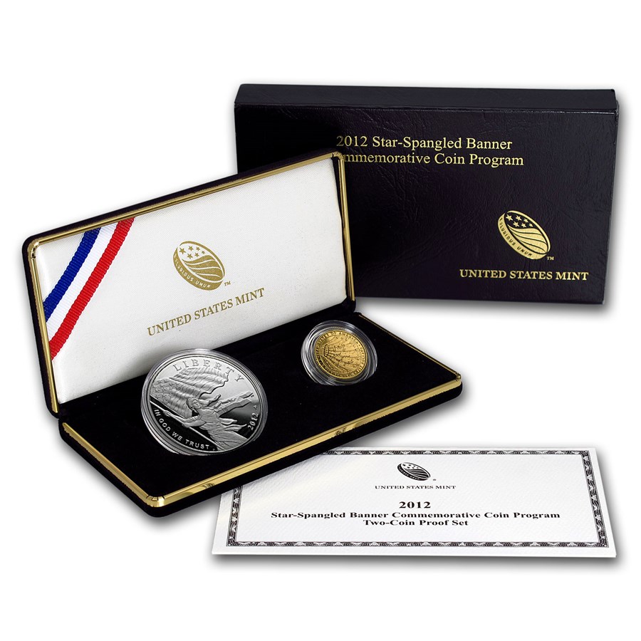 2012 Star Spangled Banner Commemorative Coin Program Two Coin Proof Set 98810029 | Shin Brothers*