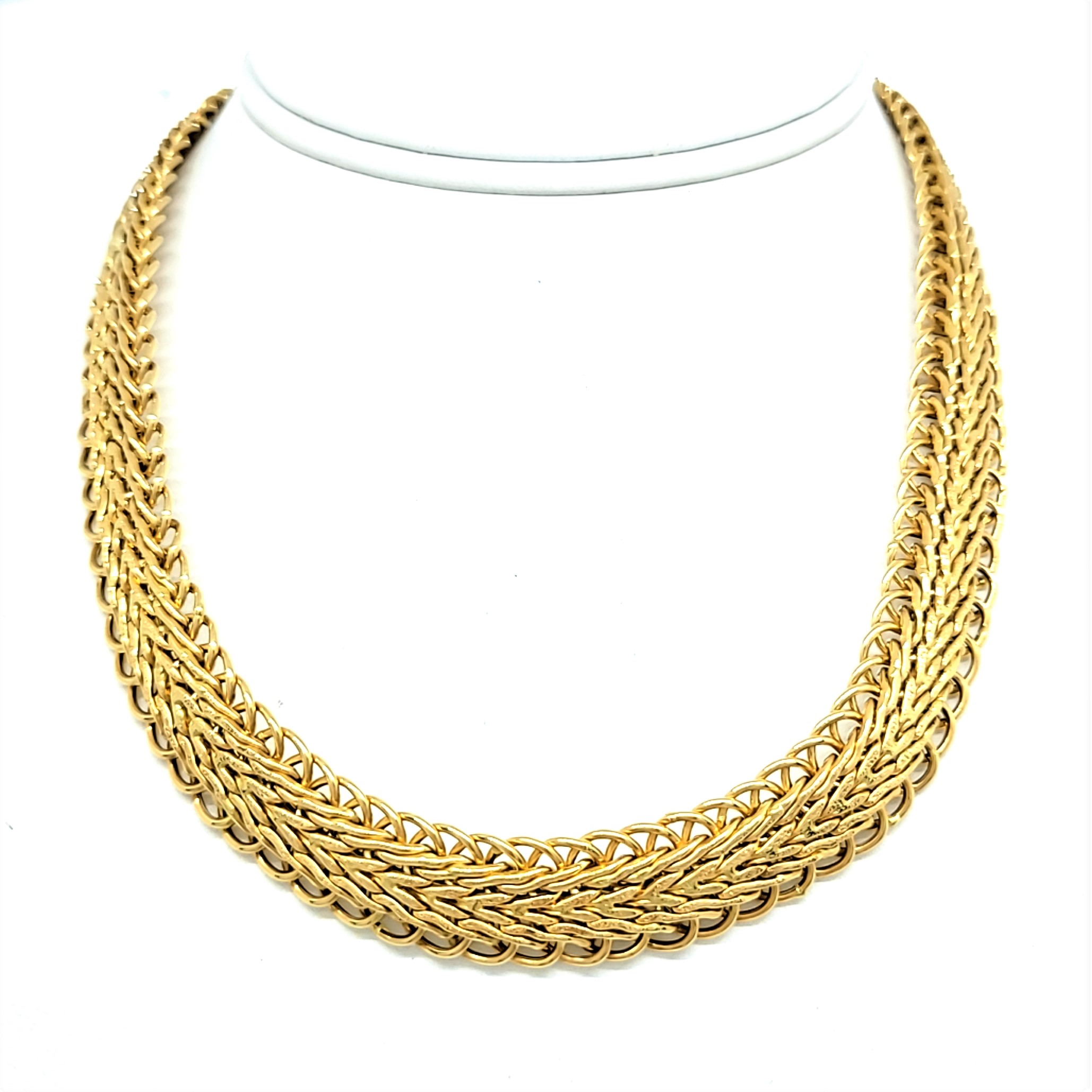 18K Yellow Gold Fancy Mesh Necklace 30004191 | Shin Brothers*