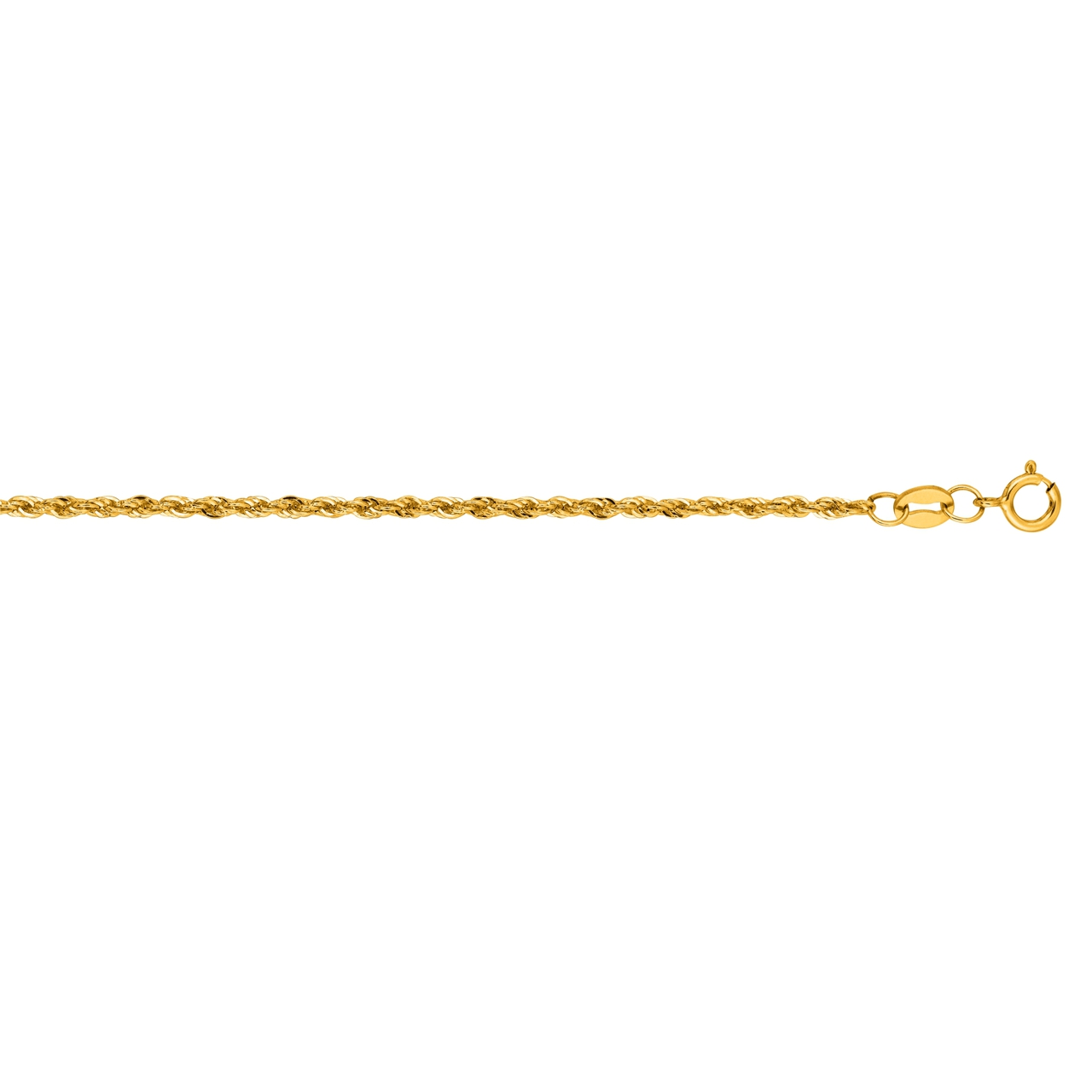 10K Gold 1.5mm Diamond Cut Lite Rope 24" Chain | Shin Brothers ** 10K Gold 1.5mm Diamond Cut Lite Rope 24" Chain | Shin Brothers **