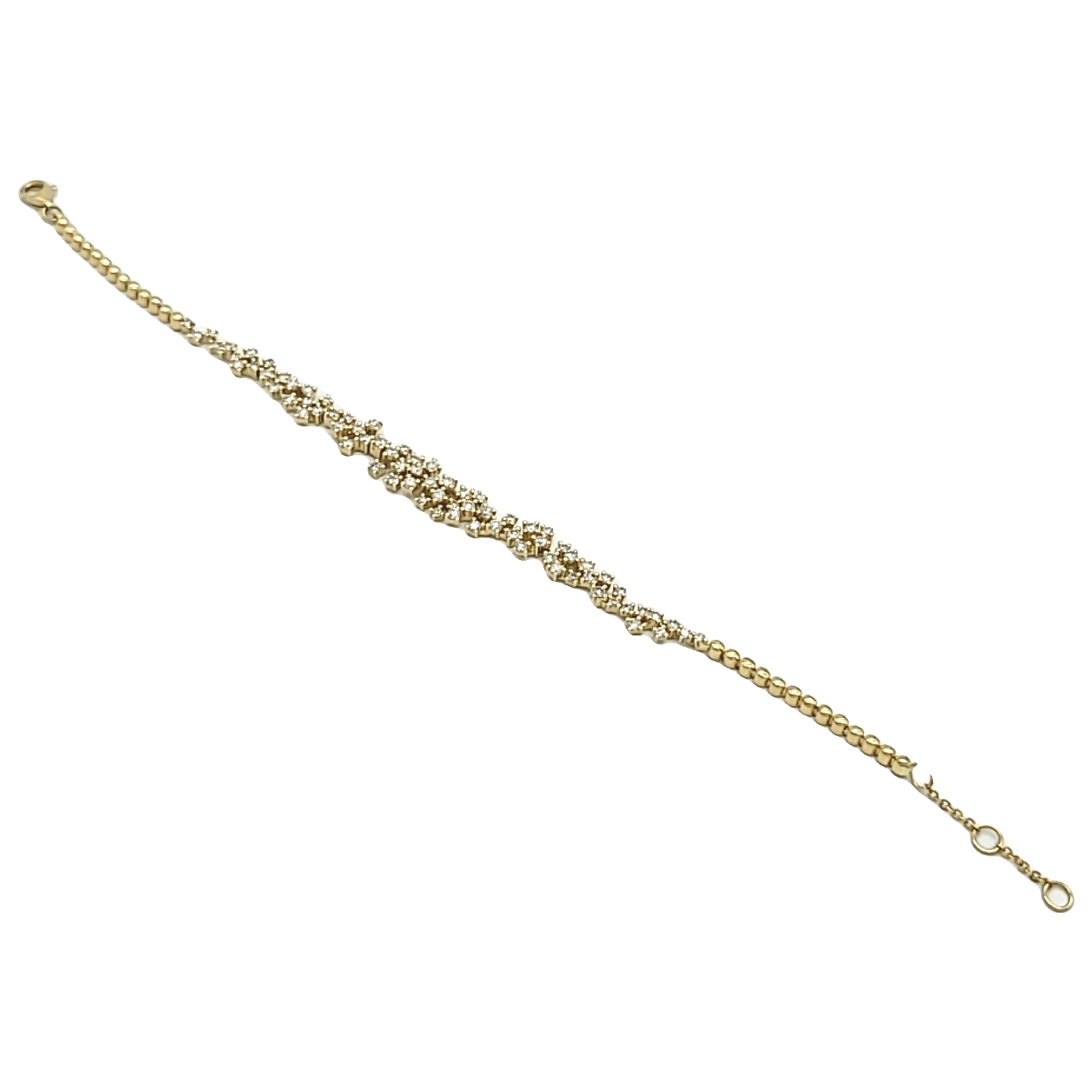 14K Yellow Gold Ladies' Galaxy Floral Design Diamond Bracelet 21000874 | Shin Brothers*