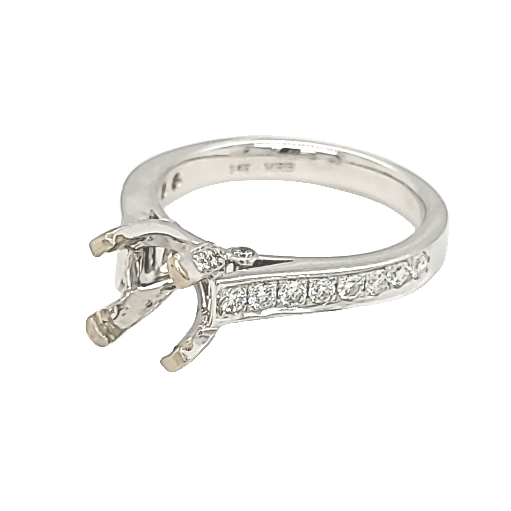 14K White Gold Diamond Engagement Ring Setting 11006850 | Shin Brothers*