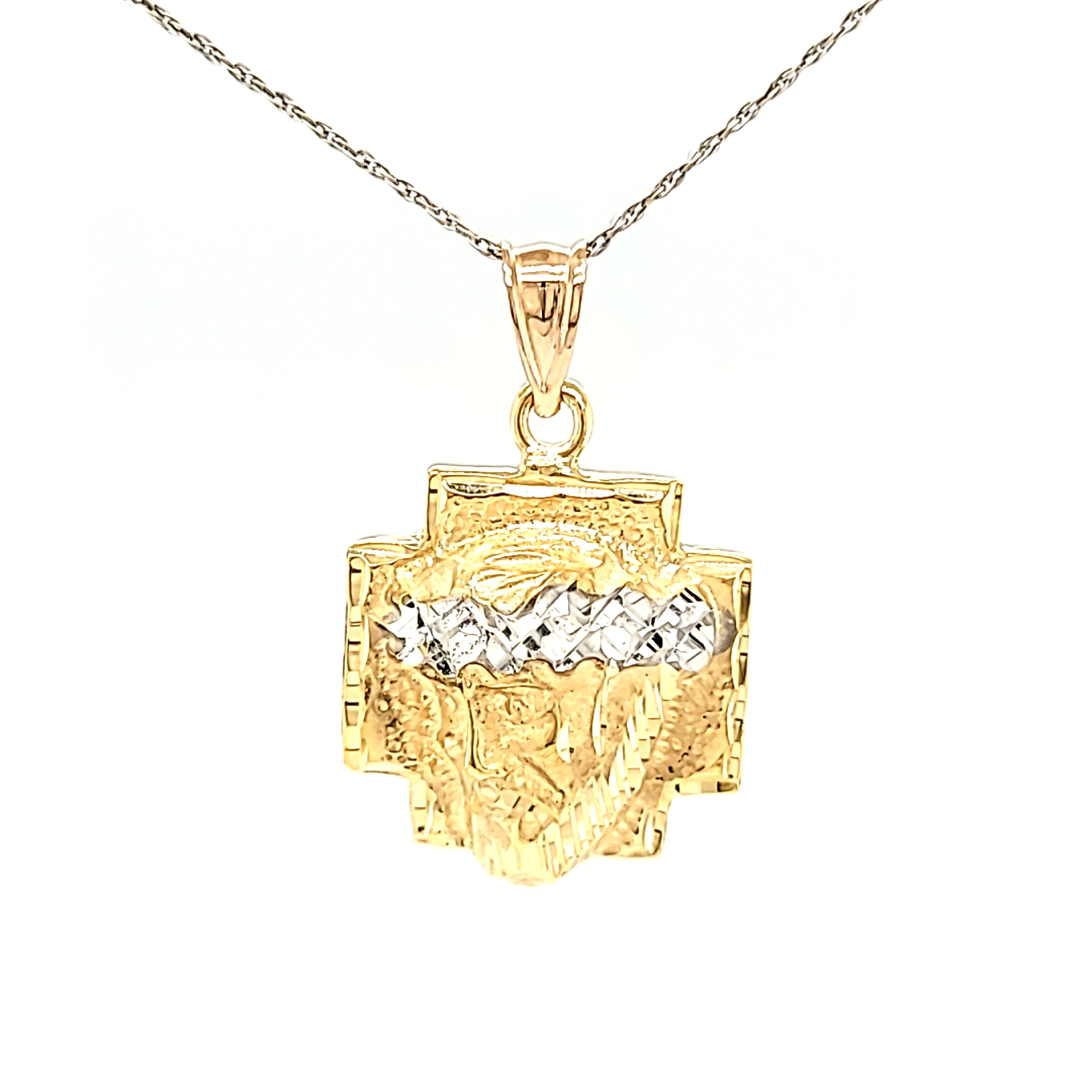 14K Two Tone Gold Christ Head Charm 52002165 | Shin Brothers* 14K Two Tone Gold Christ Head Charm 52002165 | Shin Brothers*