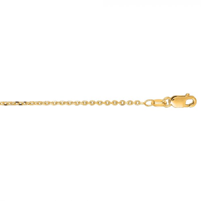 14K Gold 1.3mm Diamond Cut Cable Chain 30004245 | Shin Brothers** 14K Gold 1.3mm Diamond Cut Cable Chain 30004245 | Shin Brothers**